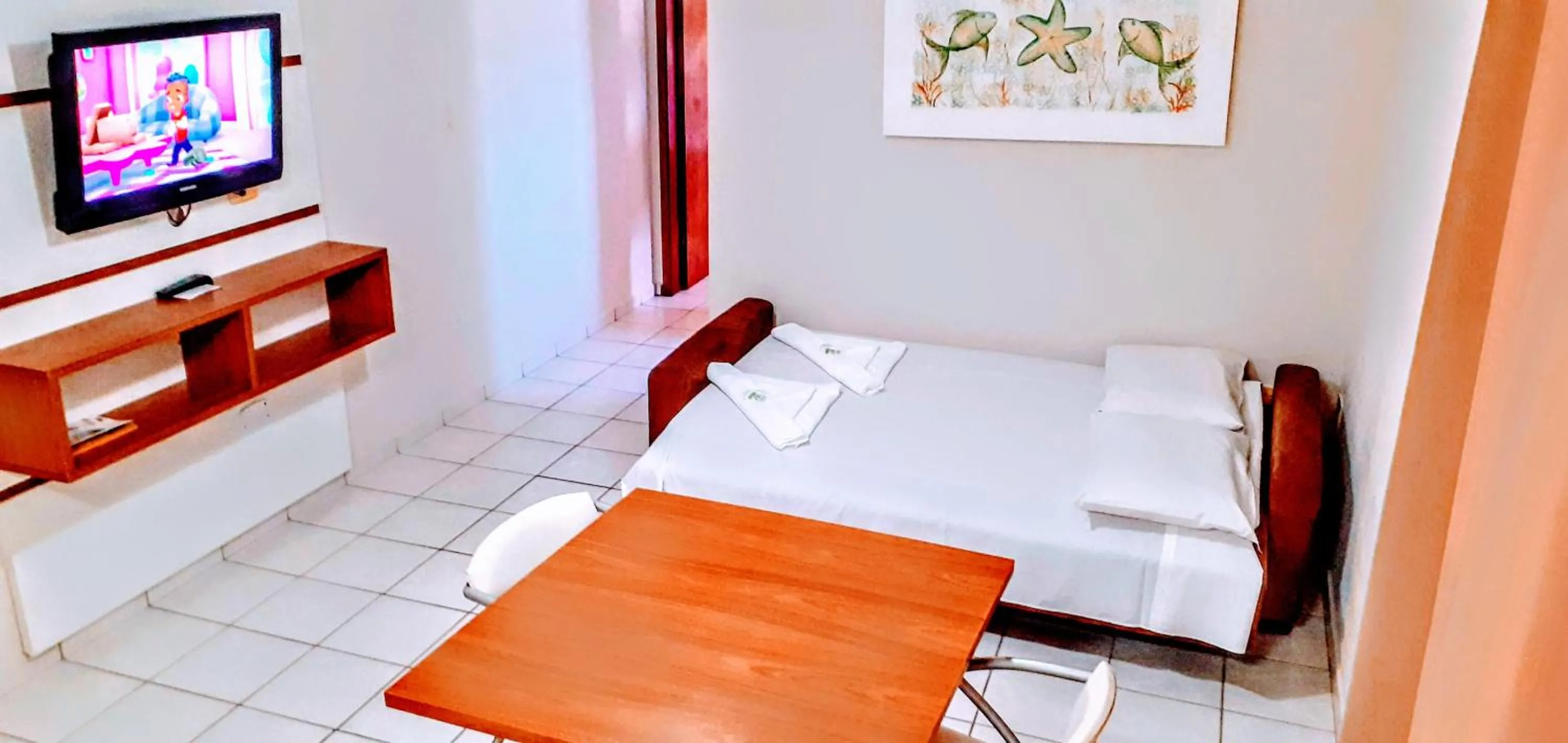 Bed in Hotel Jangada Flat