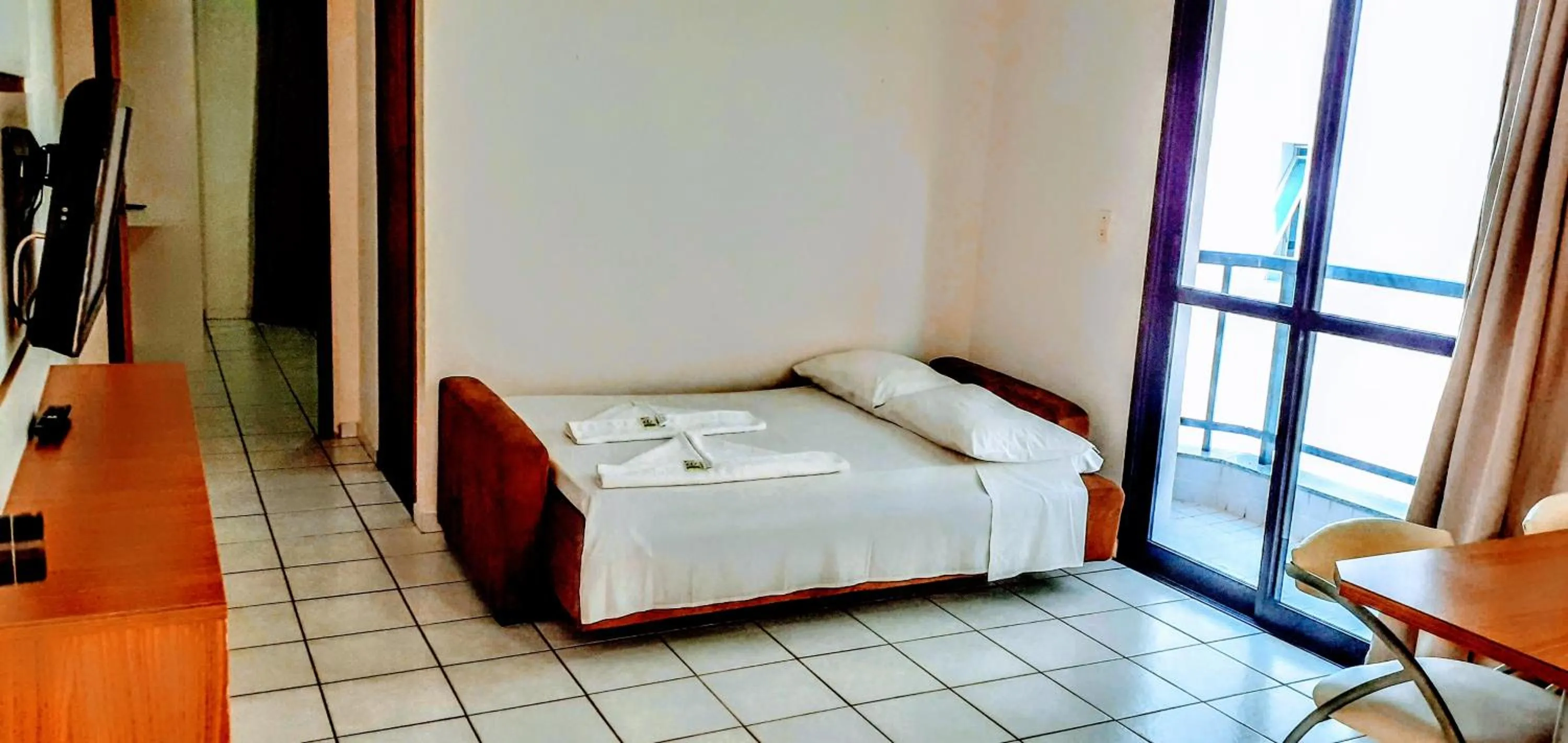 Bed in Hotel Jangada Flat