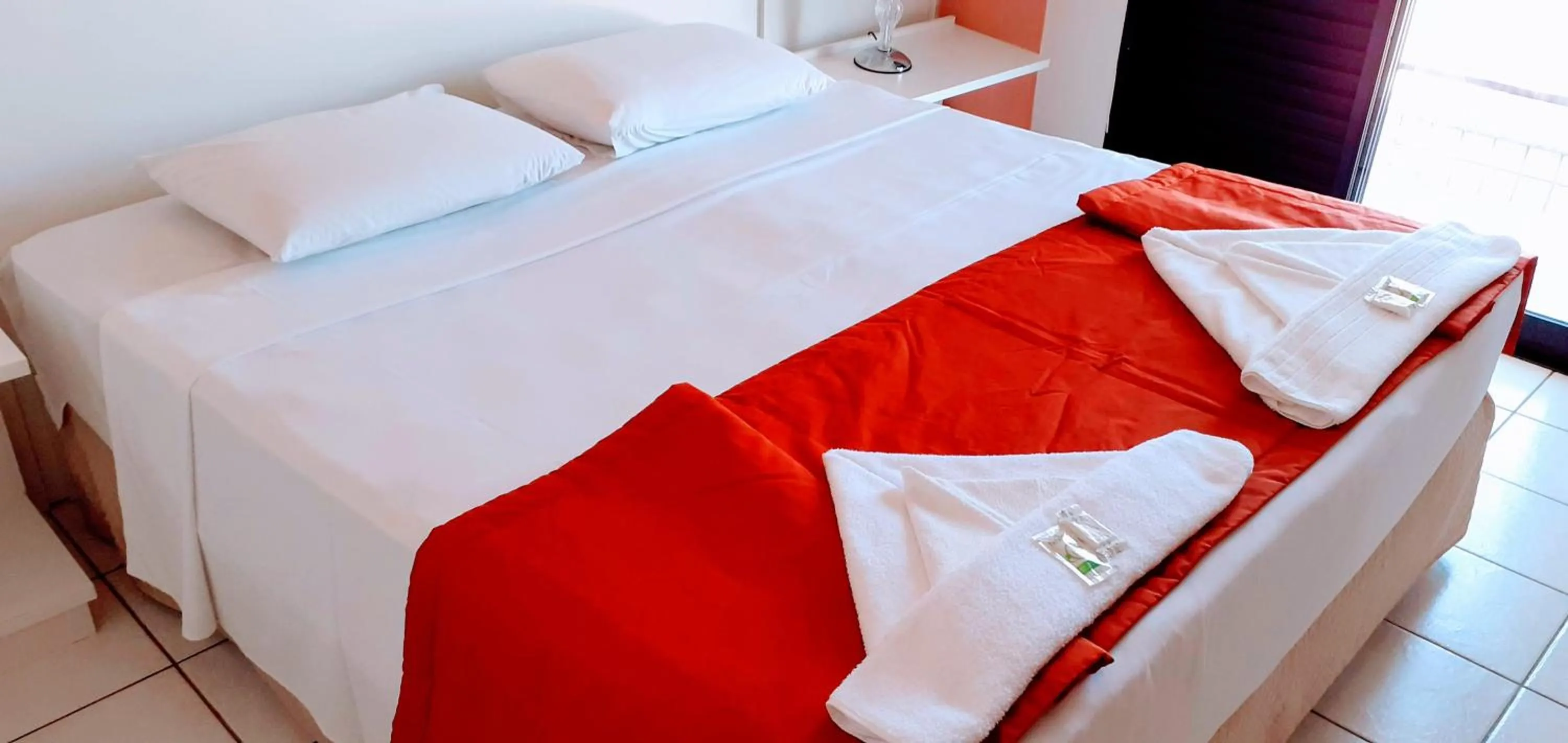 Bed in Hotel Jangada Flat
