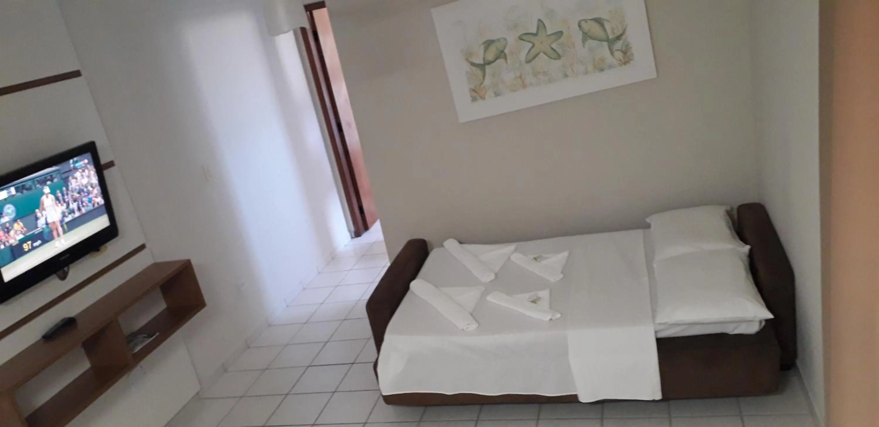 Bed in Hotel Jangada Flat