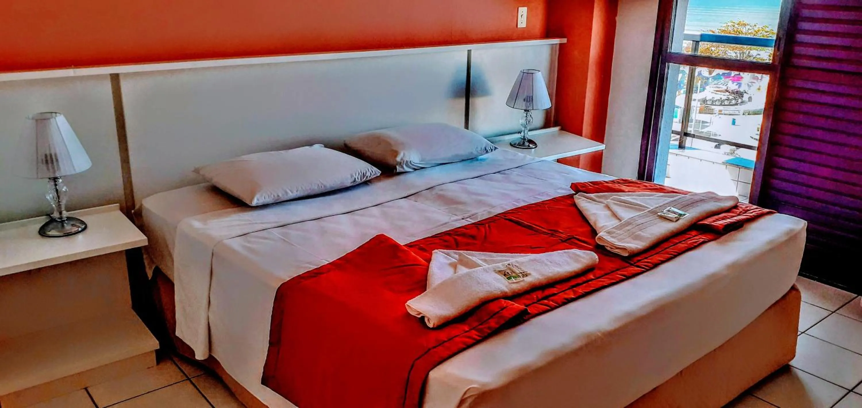 Bed in Hotel Jangada Flat