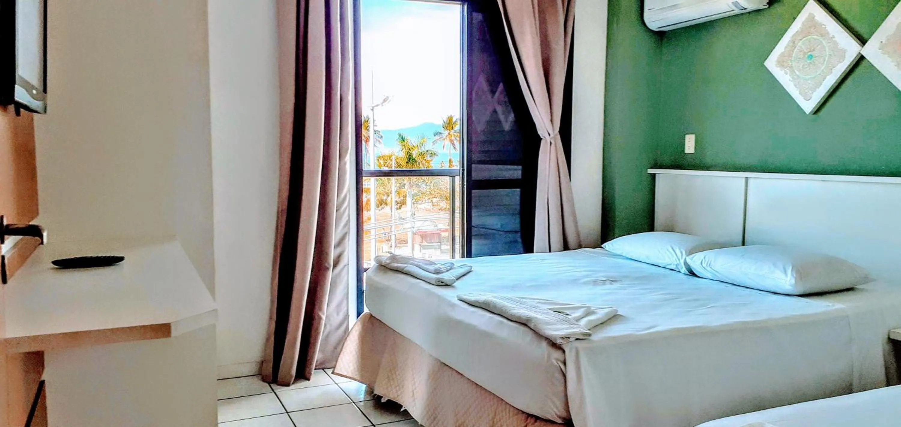 Bed in Hotel Jangada Flat