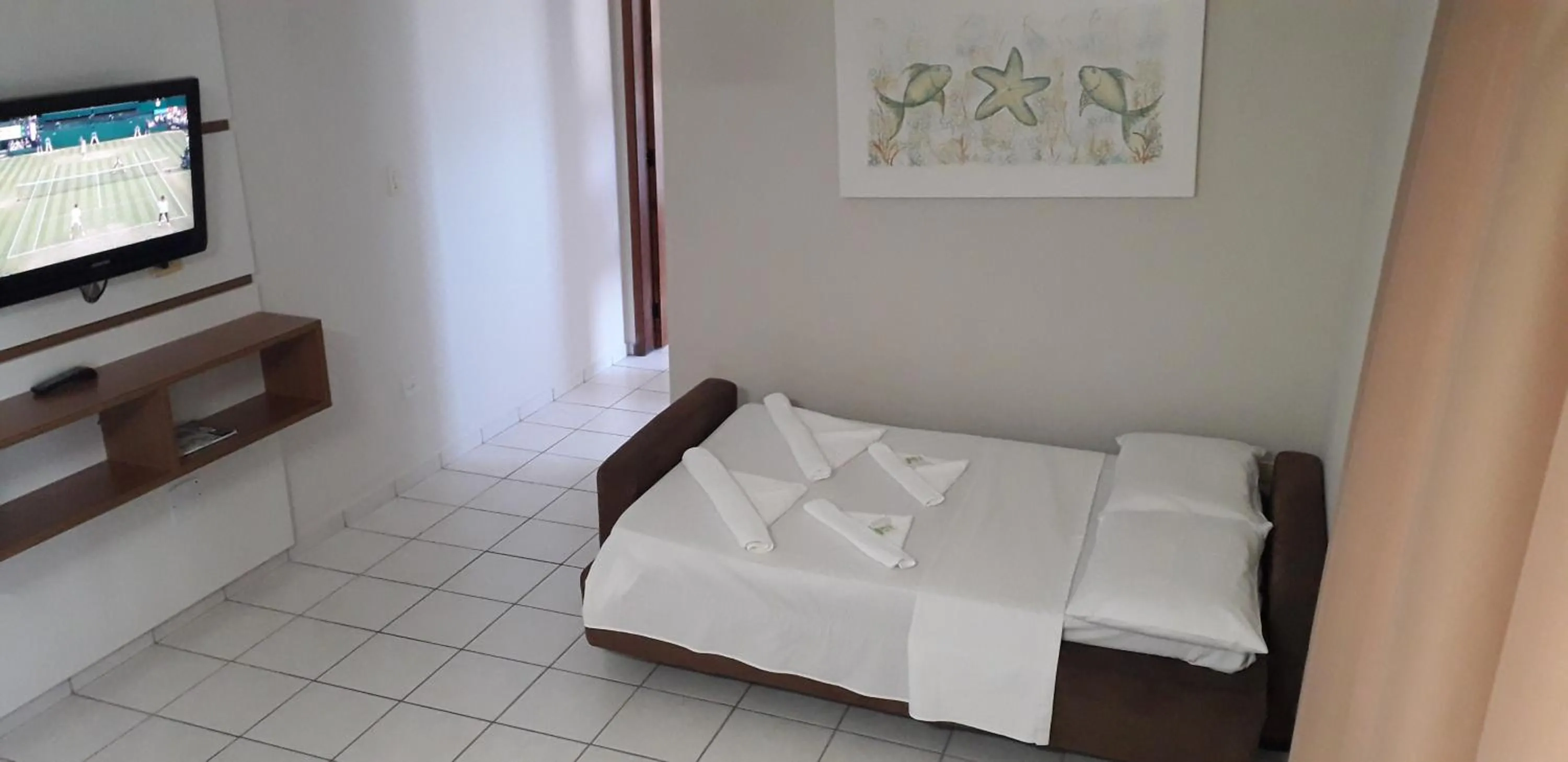 Bed in Hotel Jangada Flat