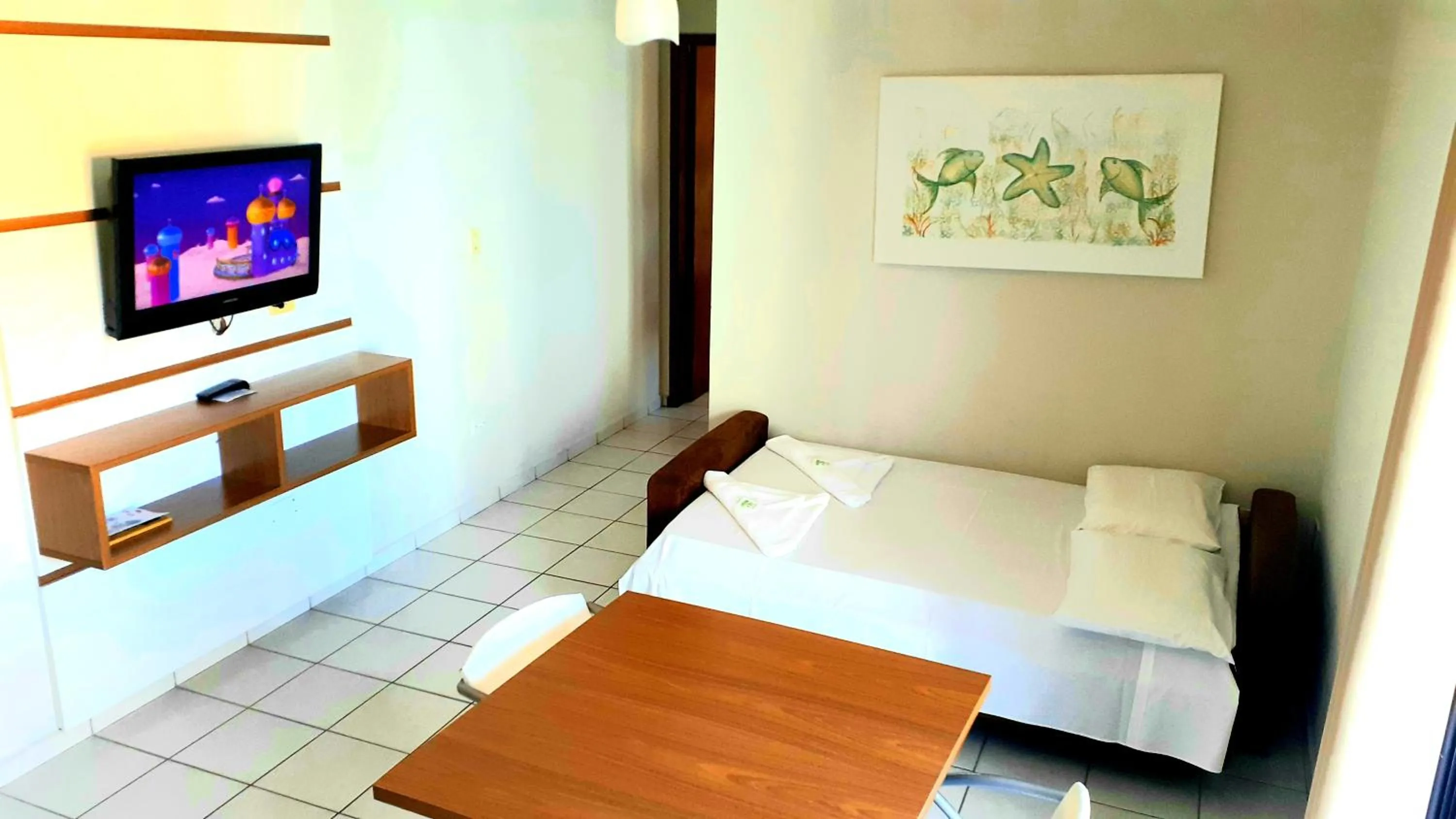 Bed in Hotel Jangada Flat