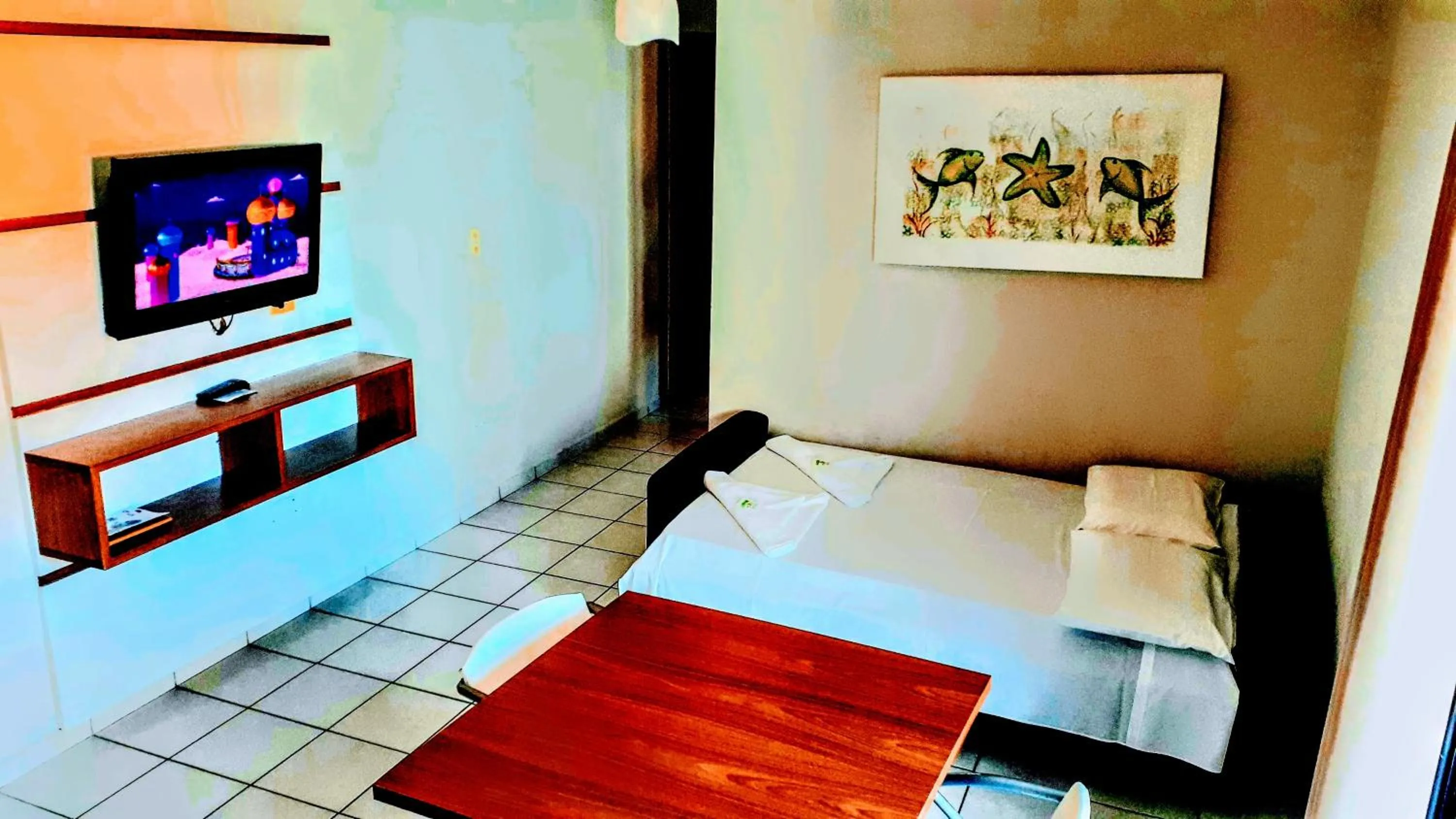 Bed in Hotel Jangada Flat