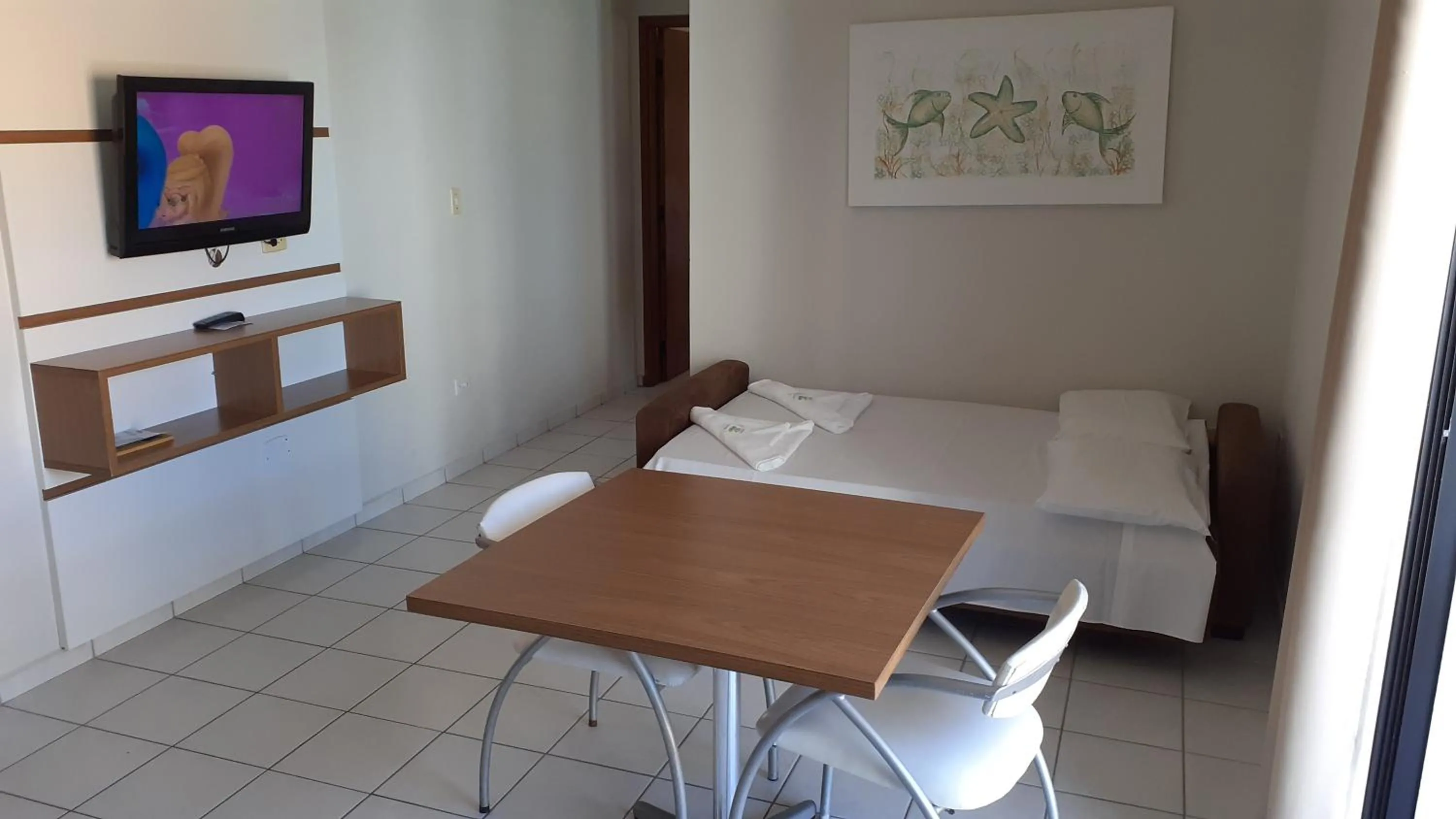 Living room, Bed in Hotel Jangada Flat