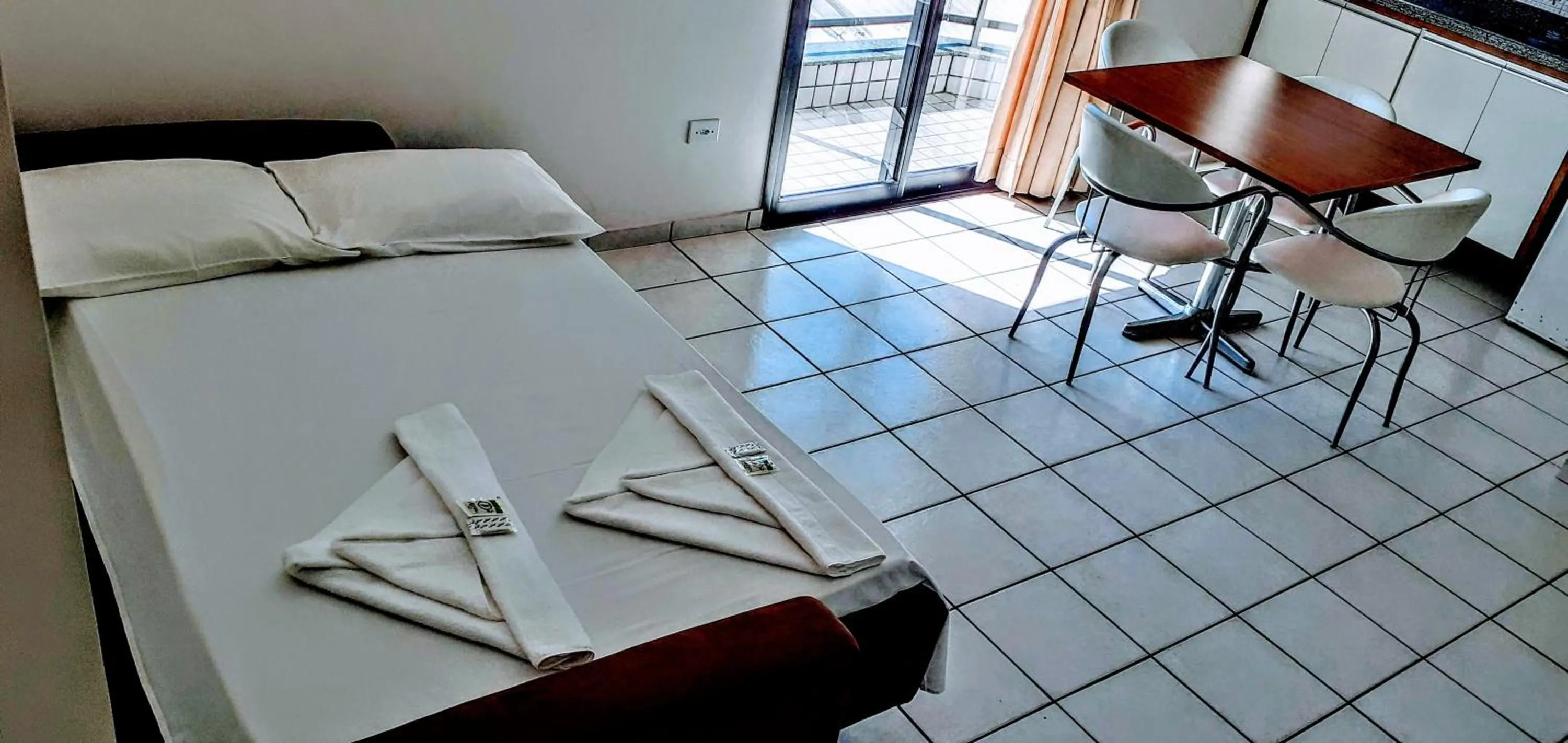 Bed in Hotel Jangada Flat