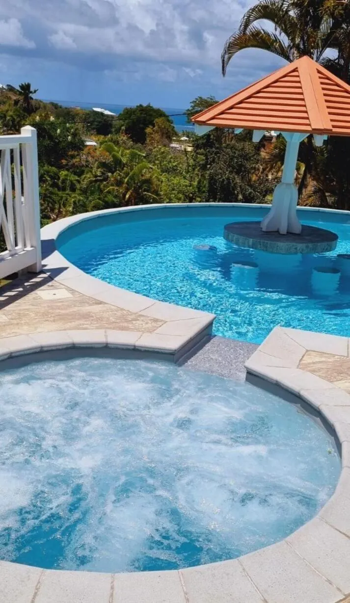 Pool view in LES HAUTS DU CAP