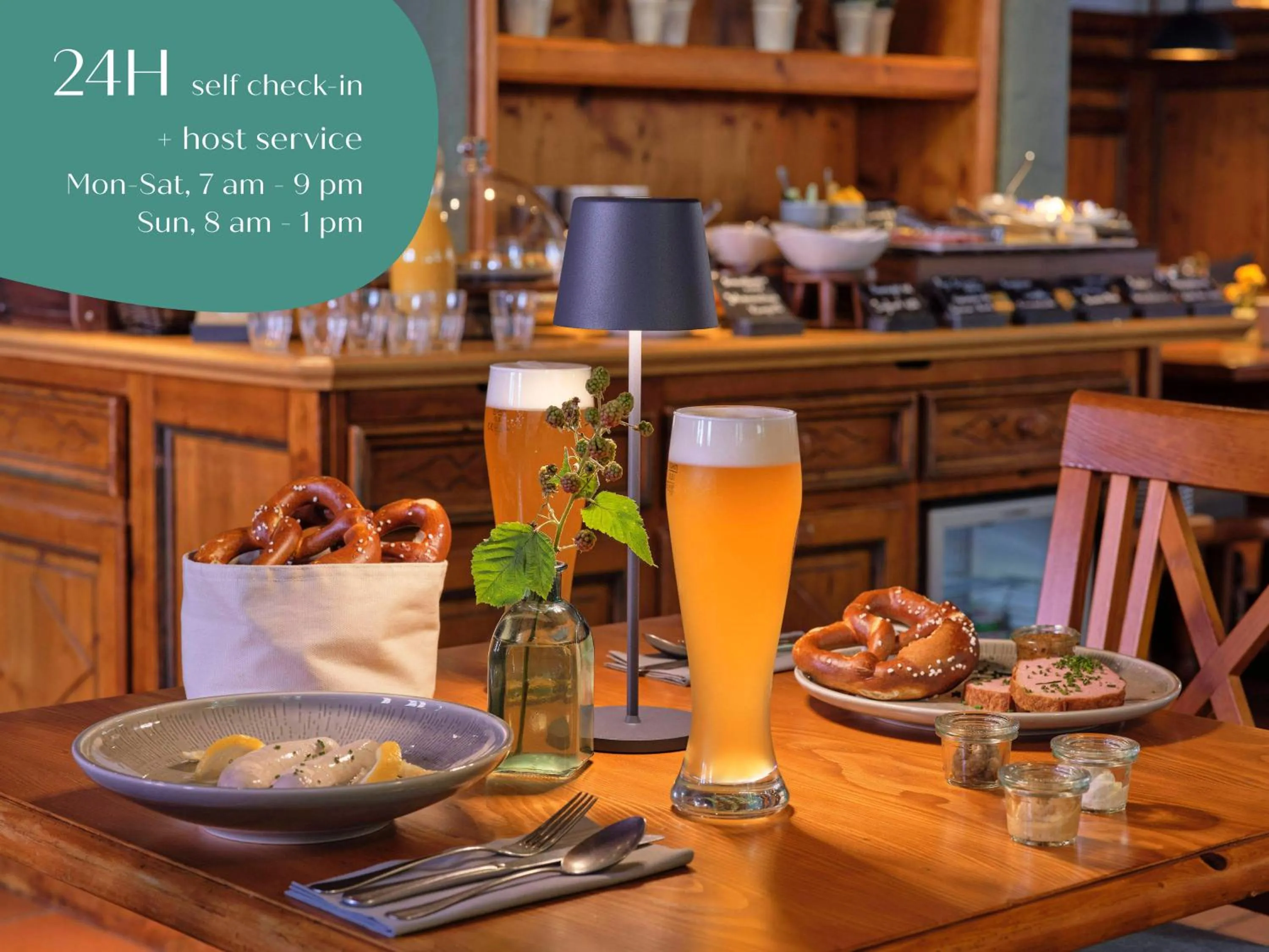 Restaurant/places to eat in Classik Hotel Martinshof, Messe München