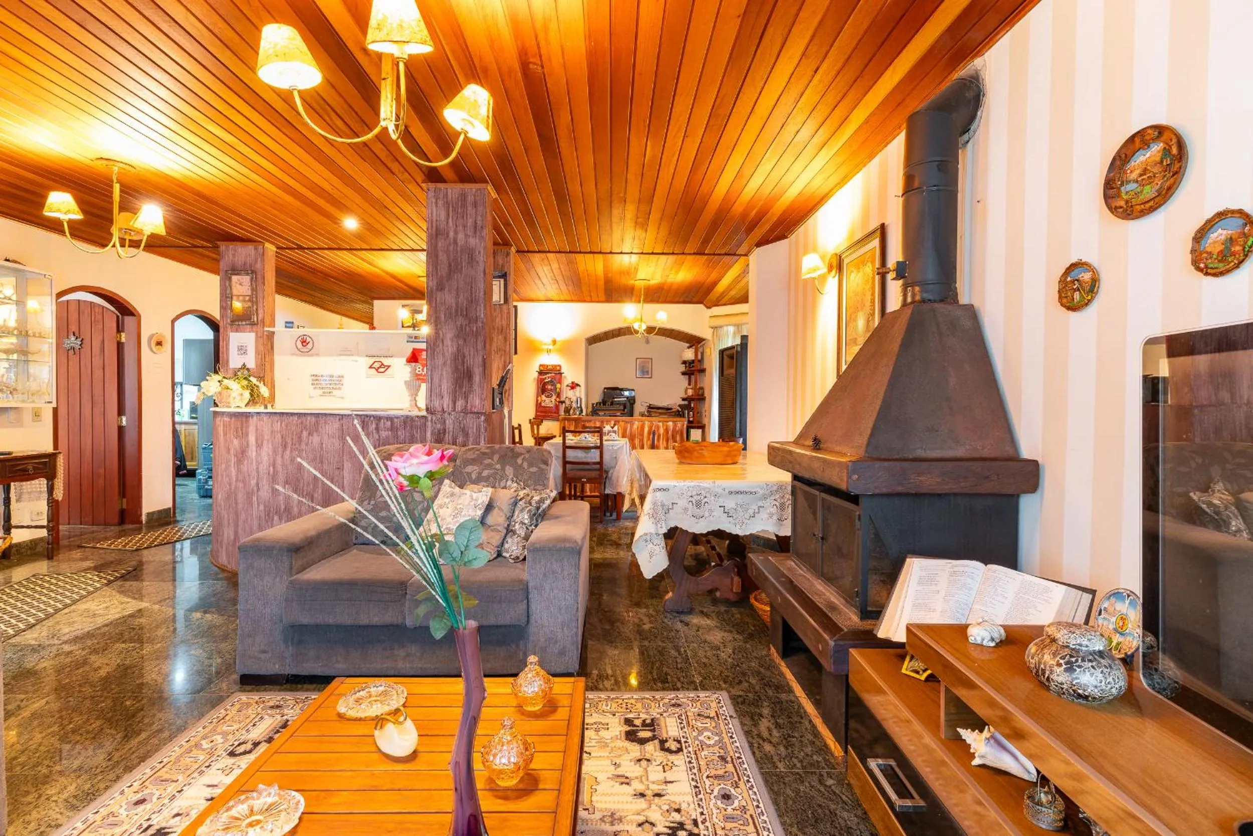 Living room in Pousada Recanto Sião