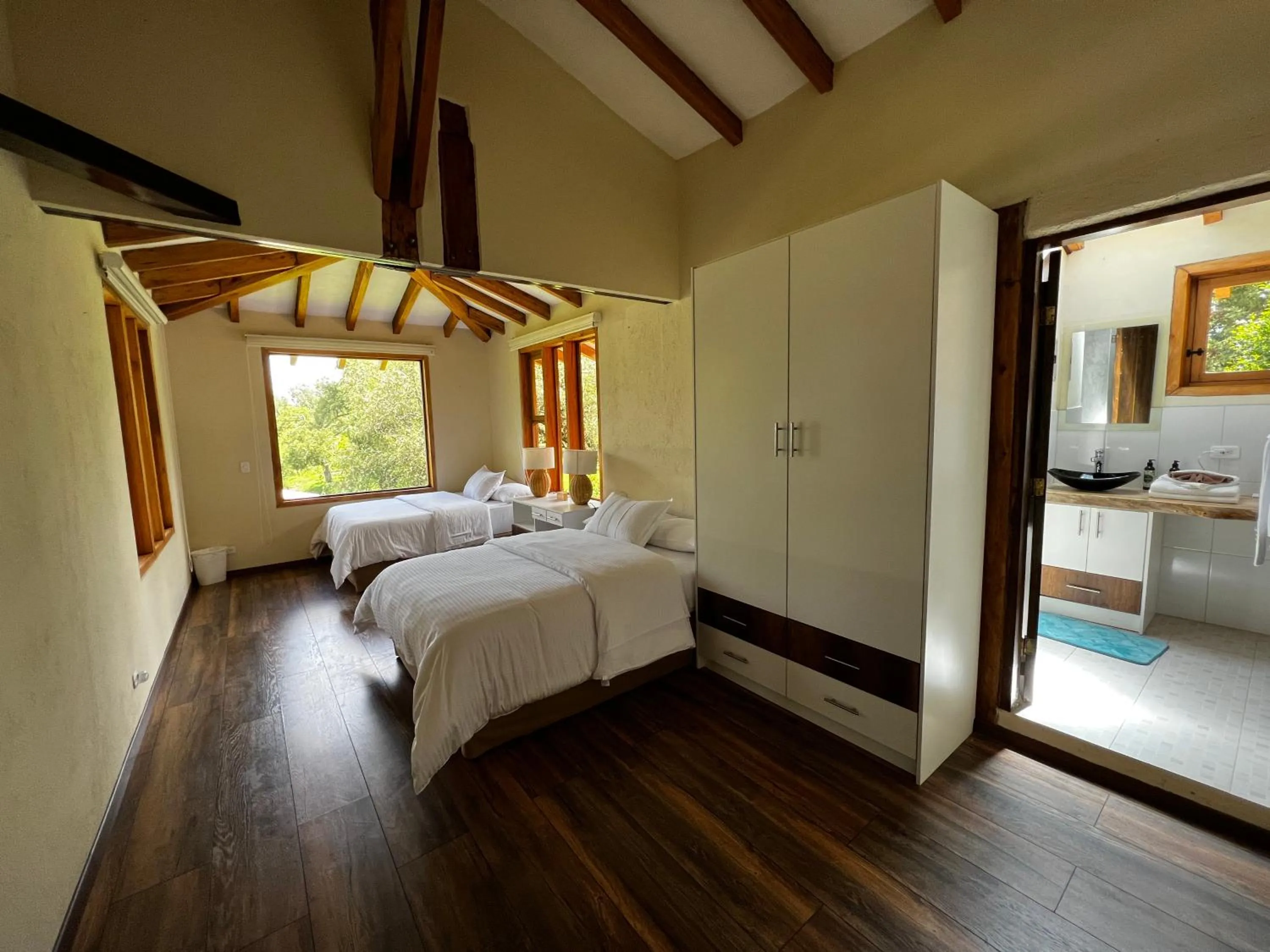 Bed in Hacienda Jimenita Wildlife Reserve