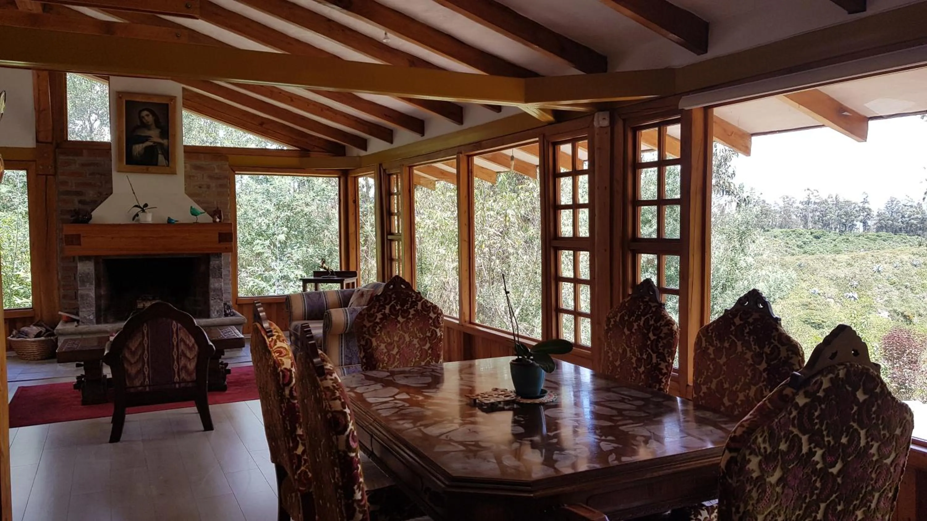 Seating area in Hacienda Jimenita Wildlife Reserve