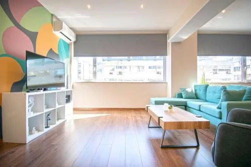 Abstract Flat With Urban View