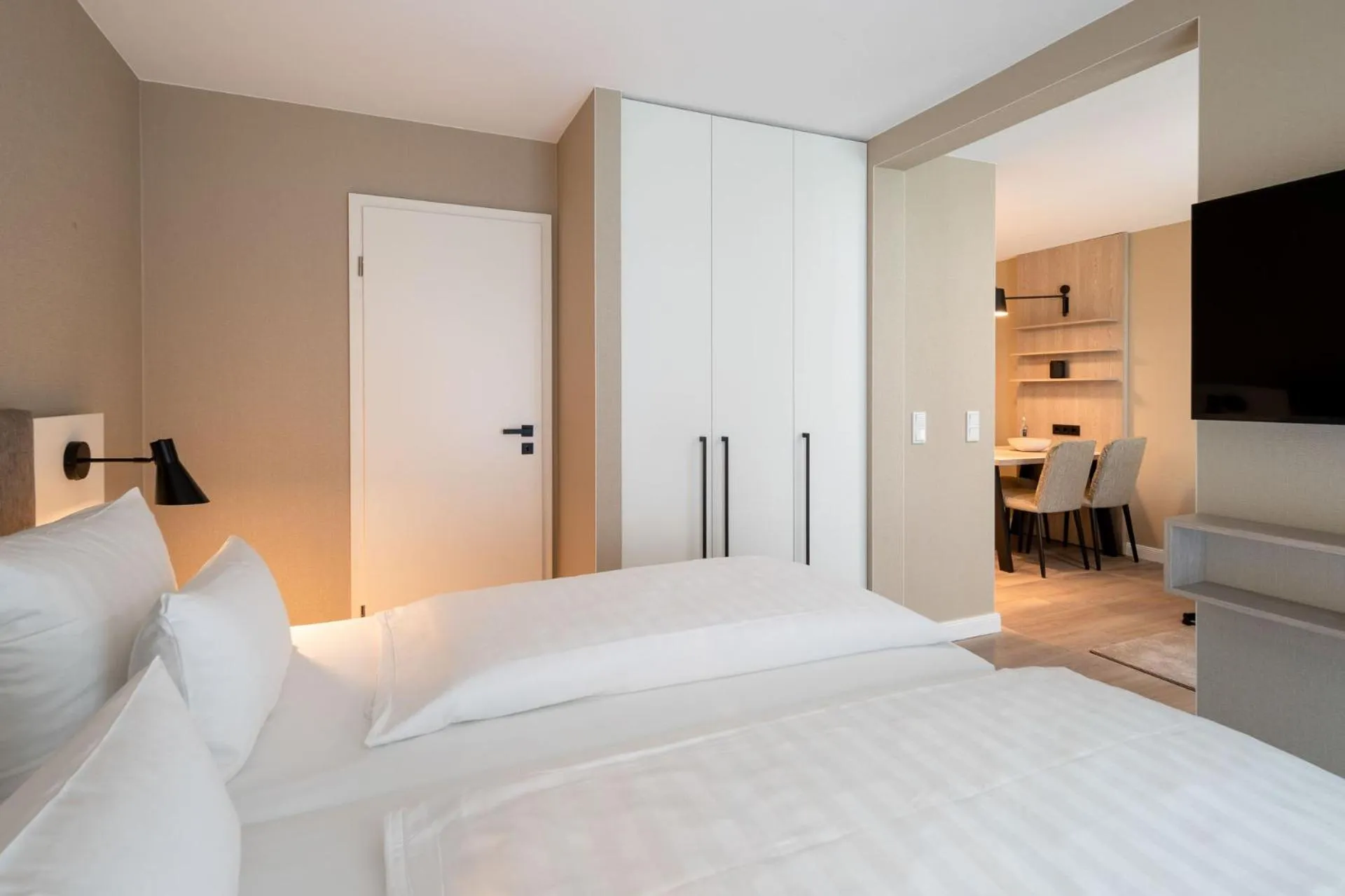 Bedroom, Bed in Hotel am Schlosspark garni