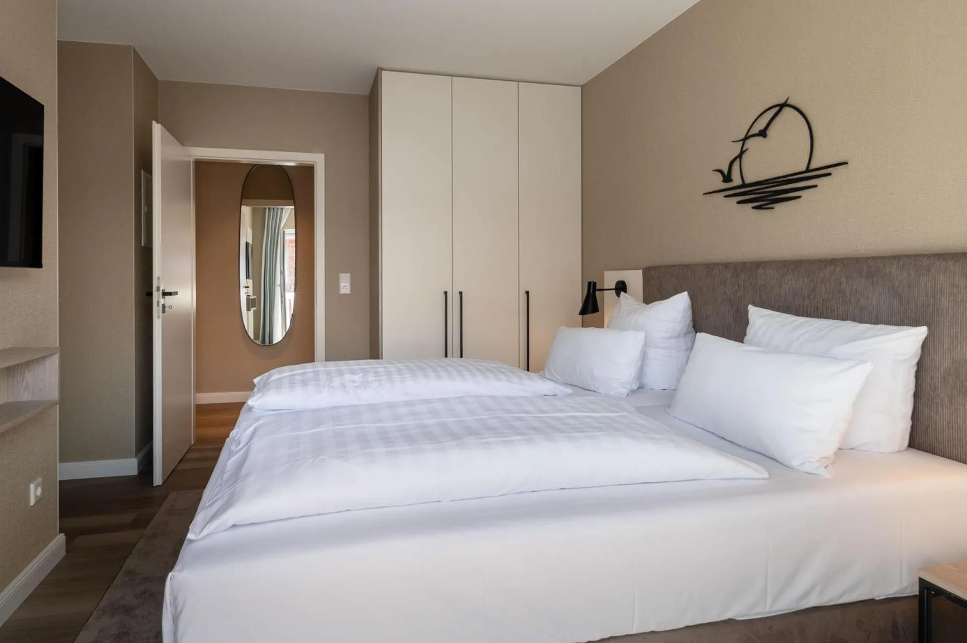 Bedroom, Bed in Hotel am Schlosspark garni