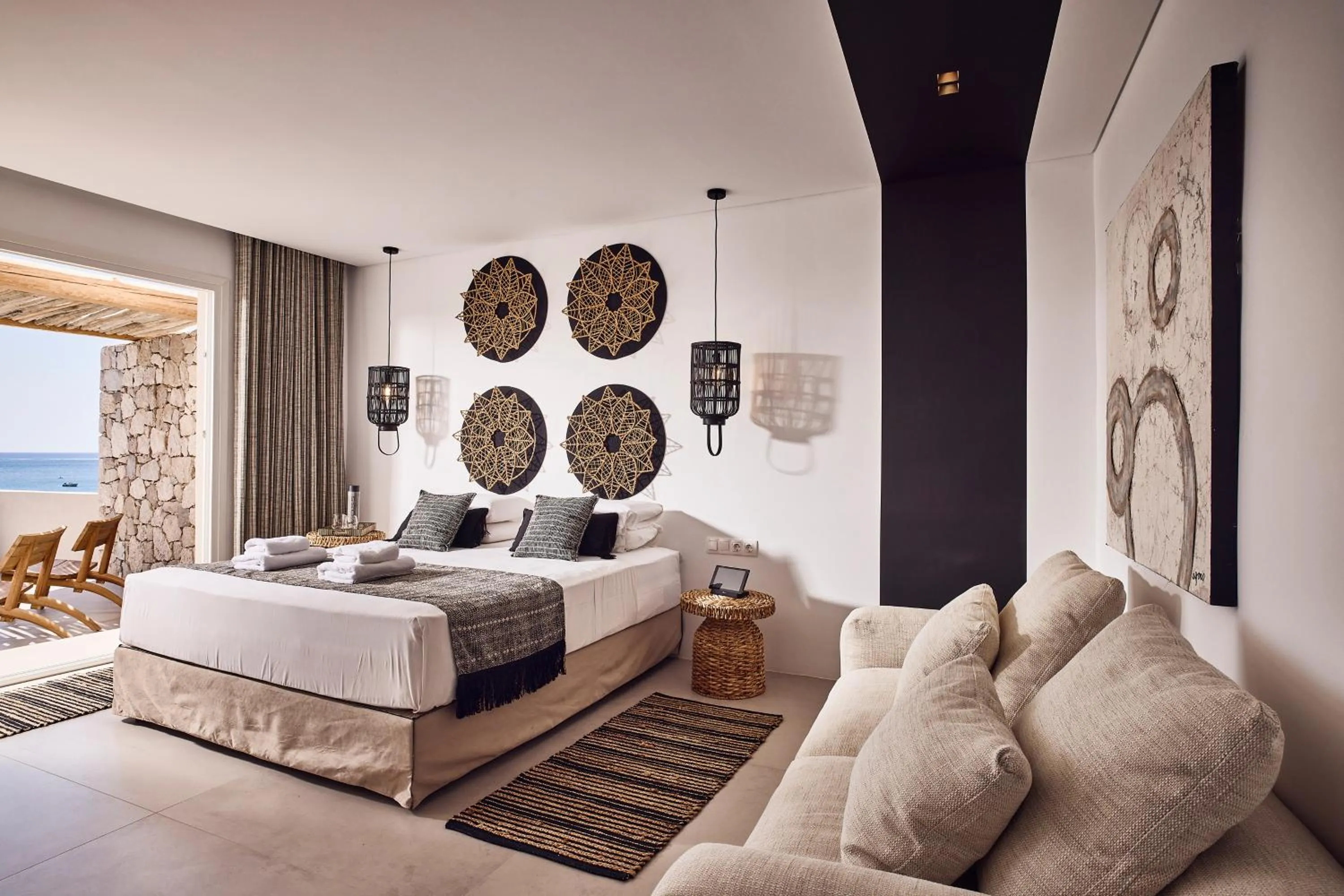 Bed in Artemis Seaside Resort