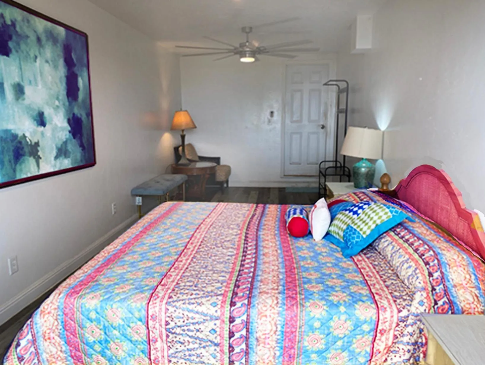 Bed in Aeolian Ranch Guest house