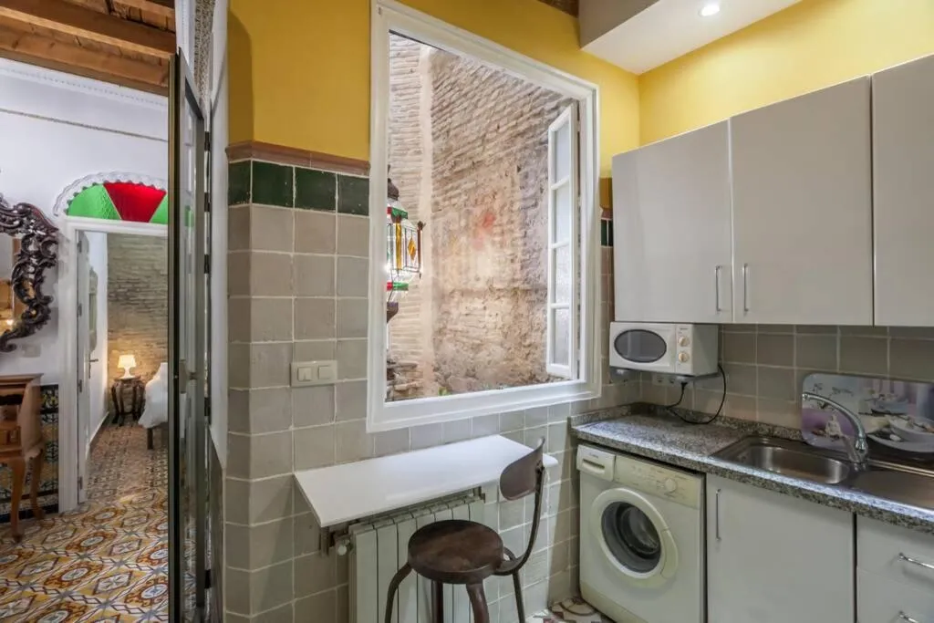 Kitchen or kitchenette in PuraSevilla apartments