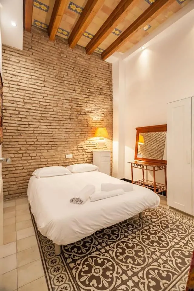 Bedroom, Bed in PuraSevilla apartments