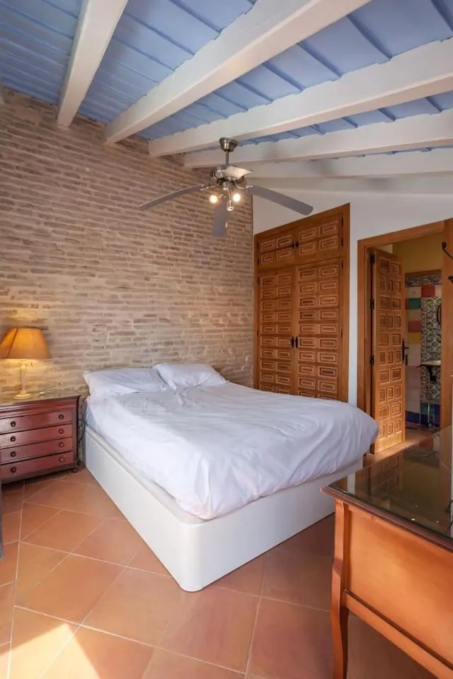 Bedroom, Bed in PuraSevilla apartments