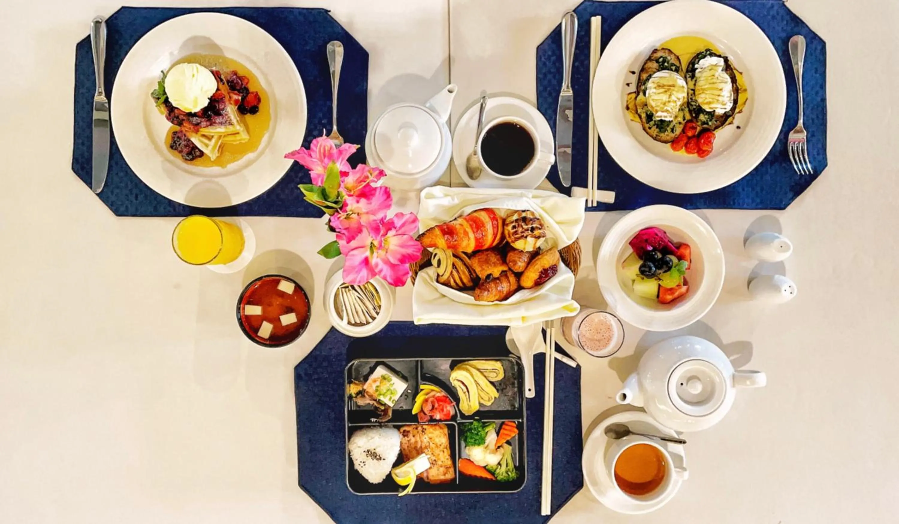 Continental breakfast in Palau Royal Resort