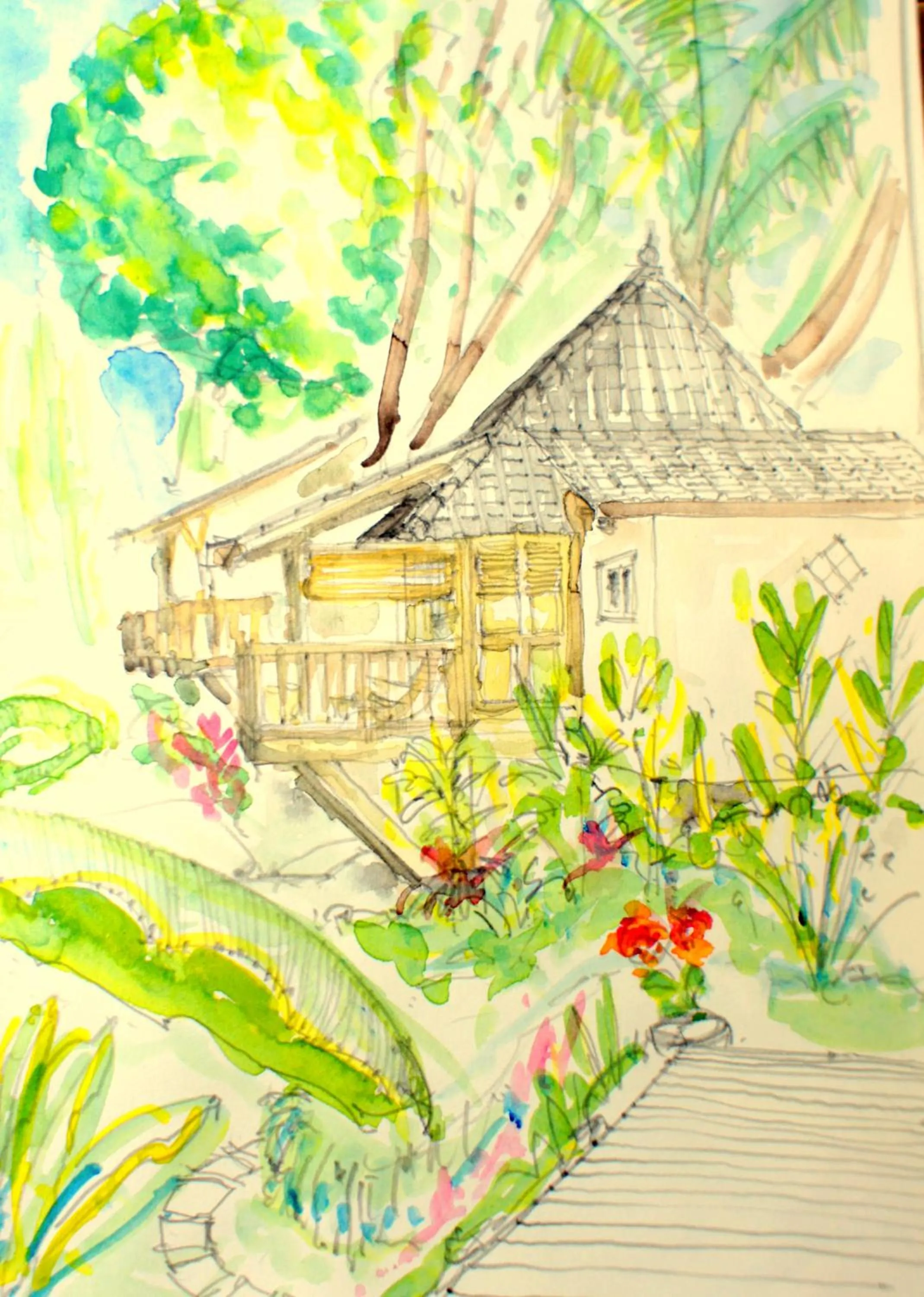 Facade/entrance in Prashanti Bali