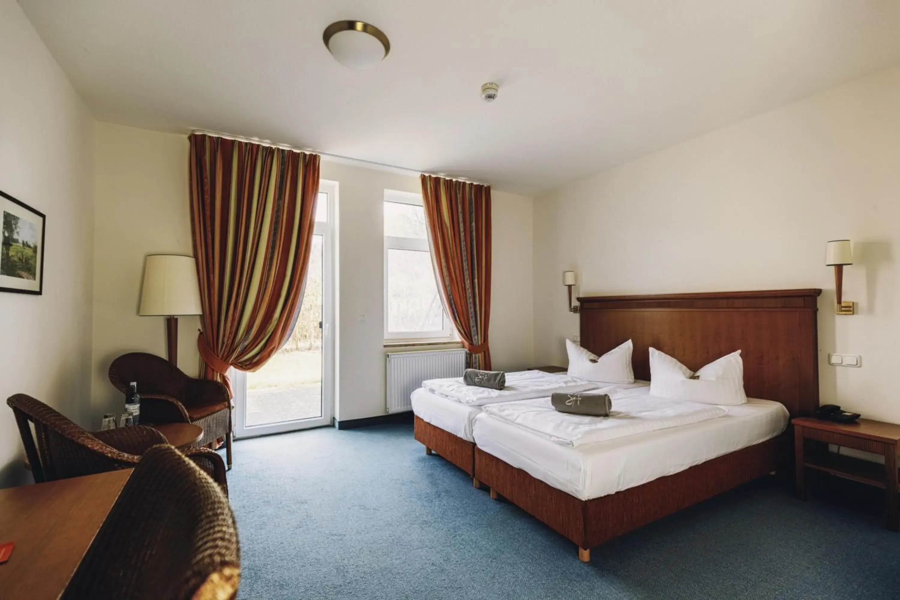 Bed in Seehotel Heidehof Bed in Seehotel Heidehof