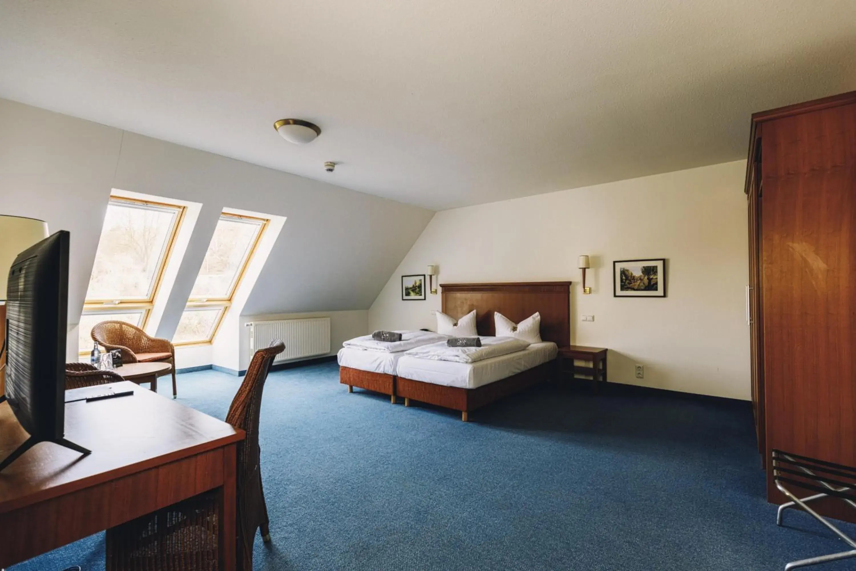 Bed in Seehotel Heidehof Bed in Seehotel Heidehof