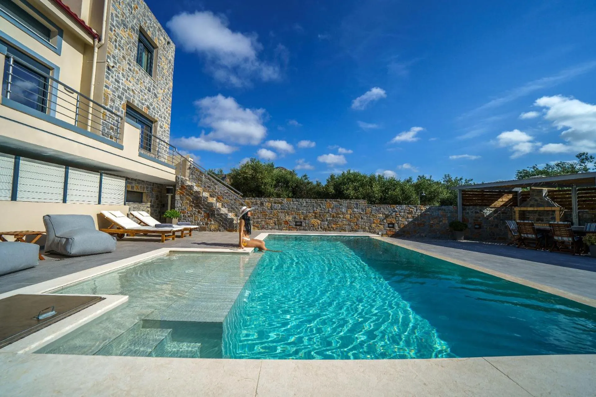 Pool view in Angelina Cretan Villas