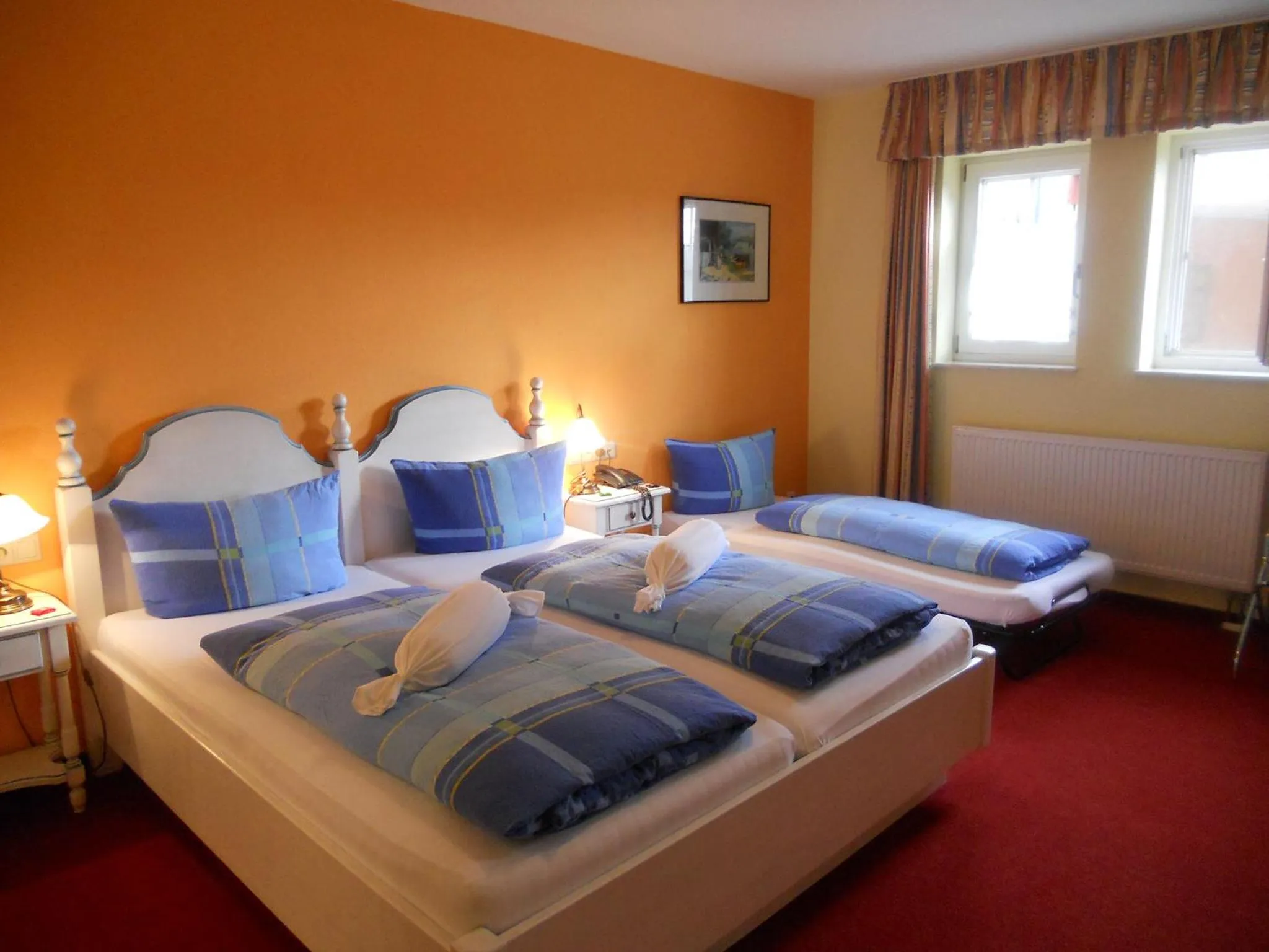 Bed in Cross-Country-Hotel Hirsch