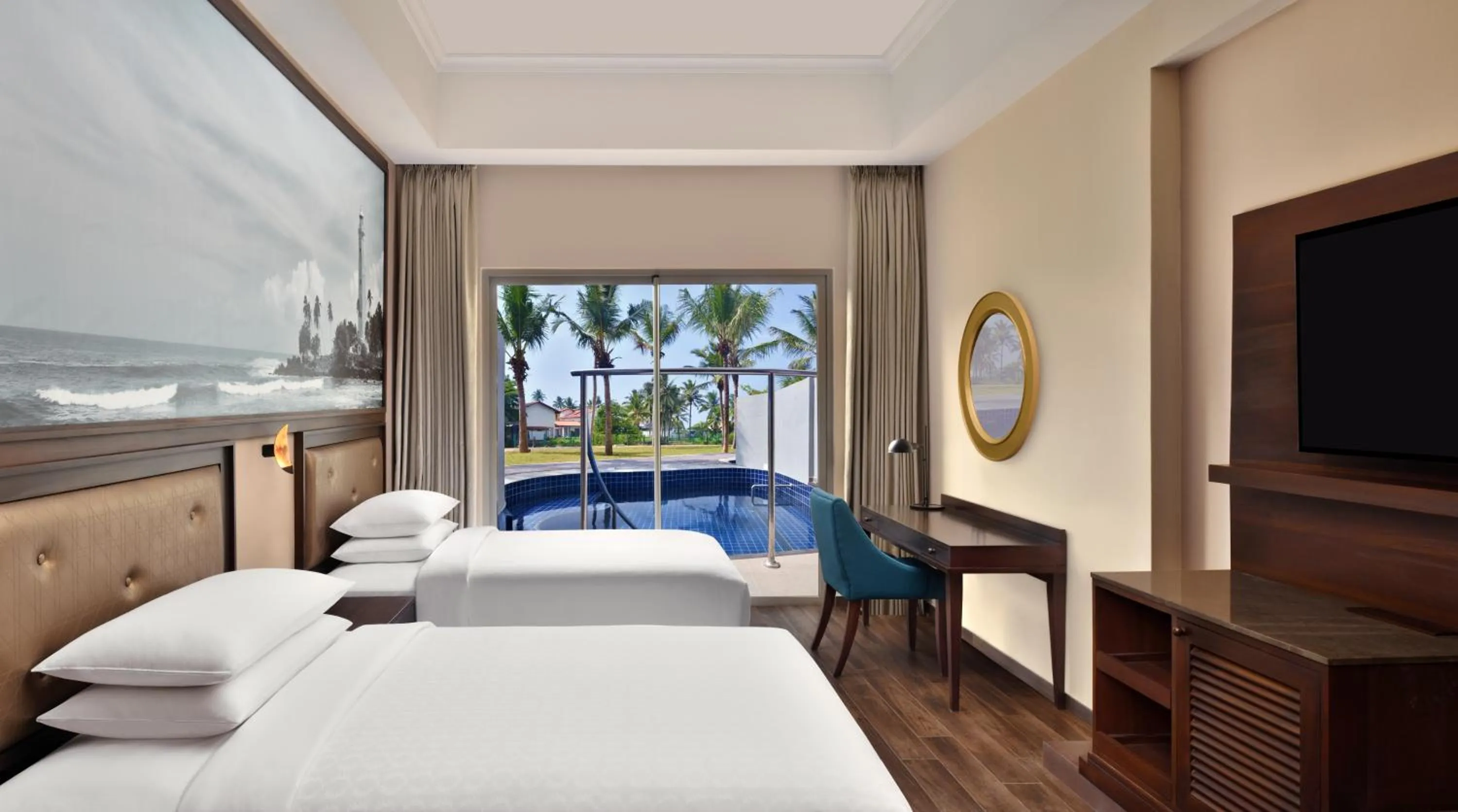 Garden, Bed in Sheraton Kosgoda Turtle Beach Resort