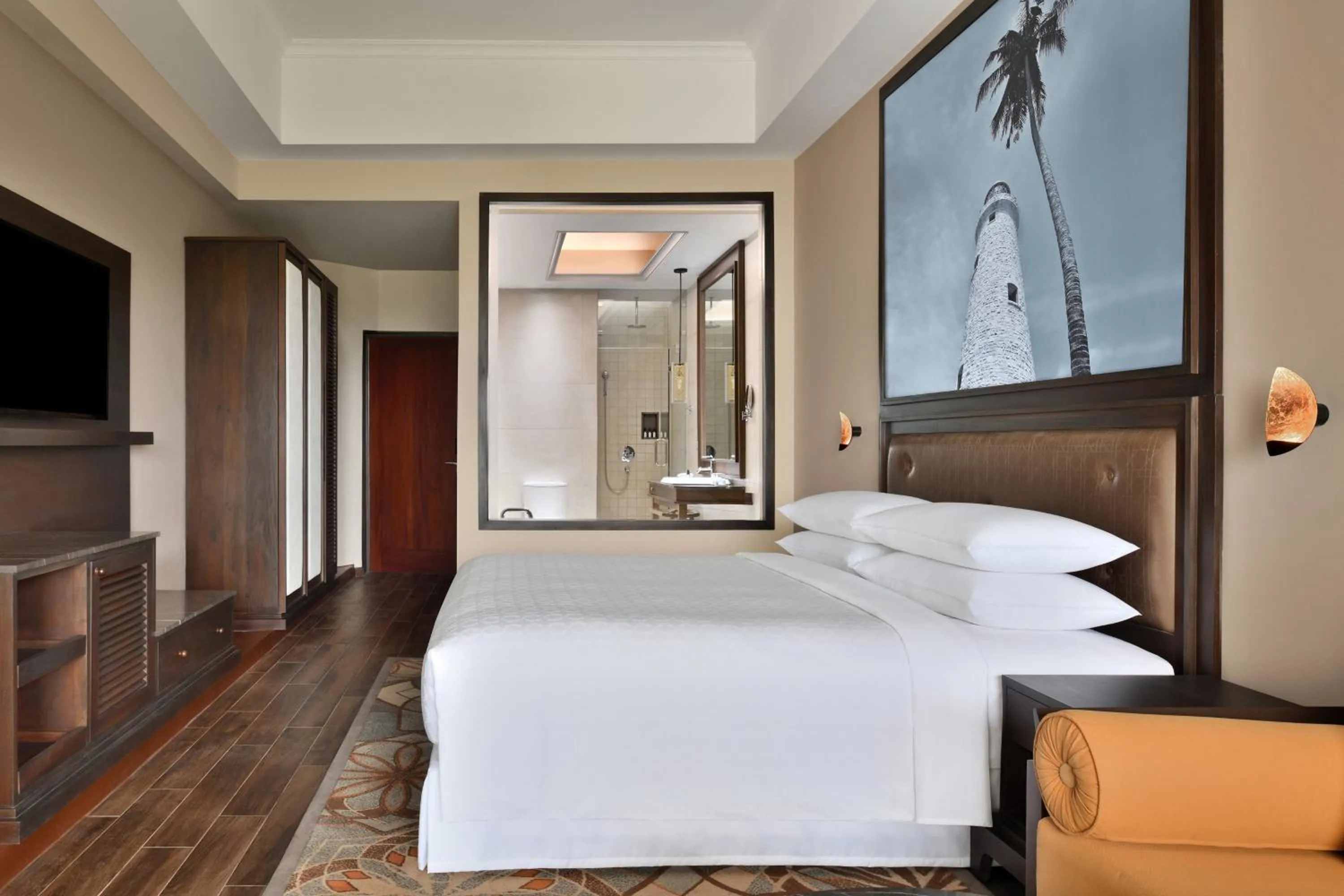 Bed in Sheraton Kosgoda Turtle Beach Resort