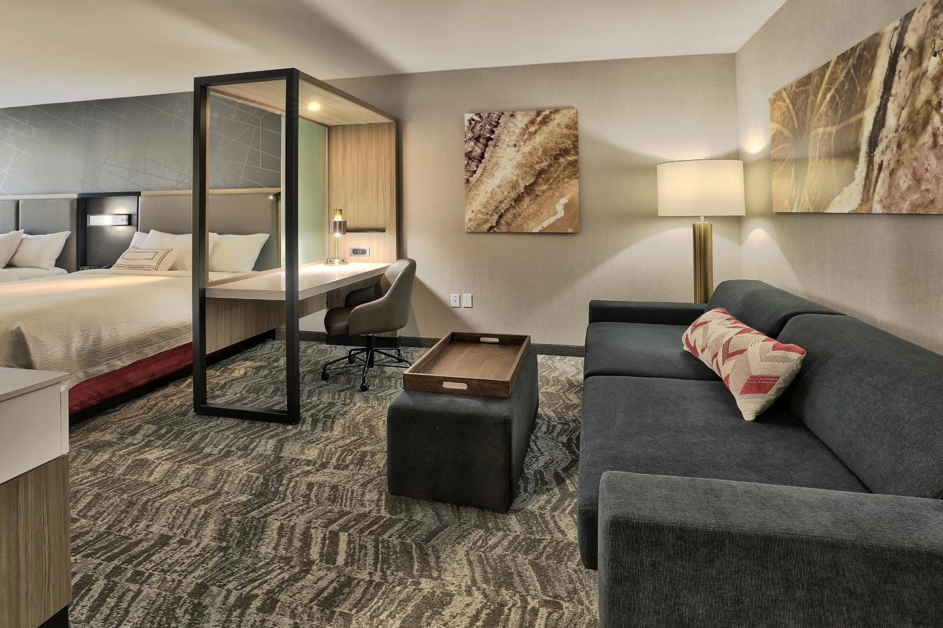 Seating area, Bed in SpringHill Suites Durango