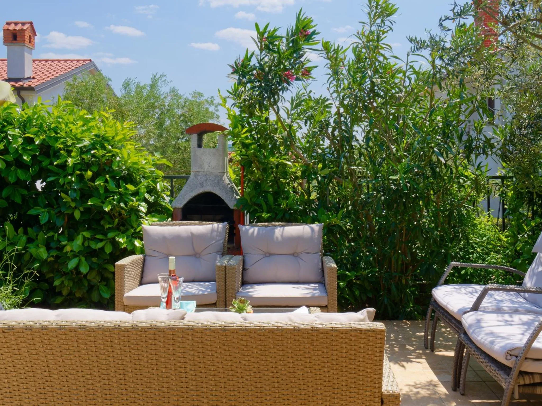 Garden in Holiday Home Nevena by Rent Istria