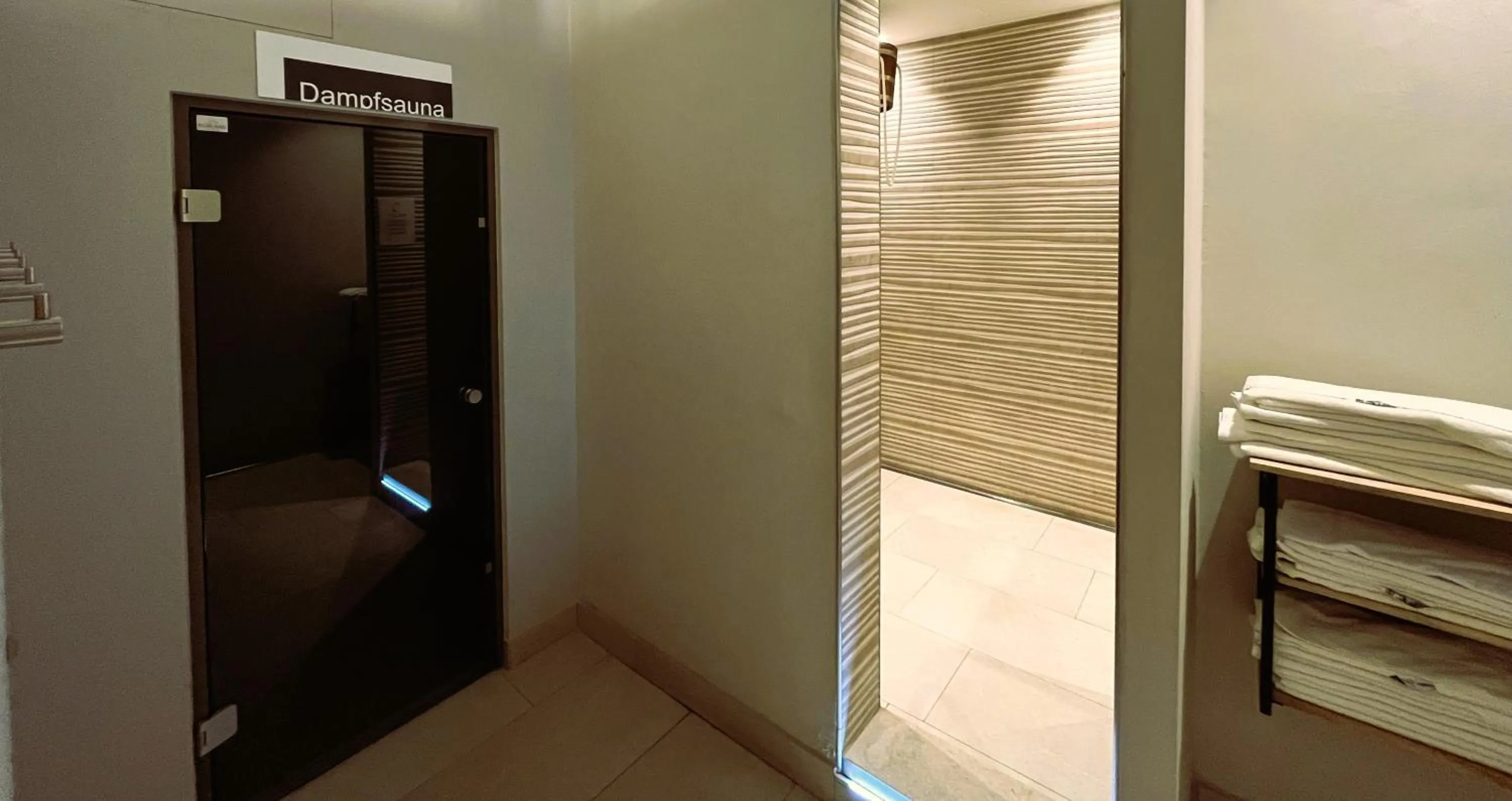 Sauna, Bed in AMBER HOTEL Bavaria Superior