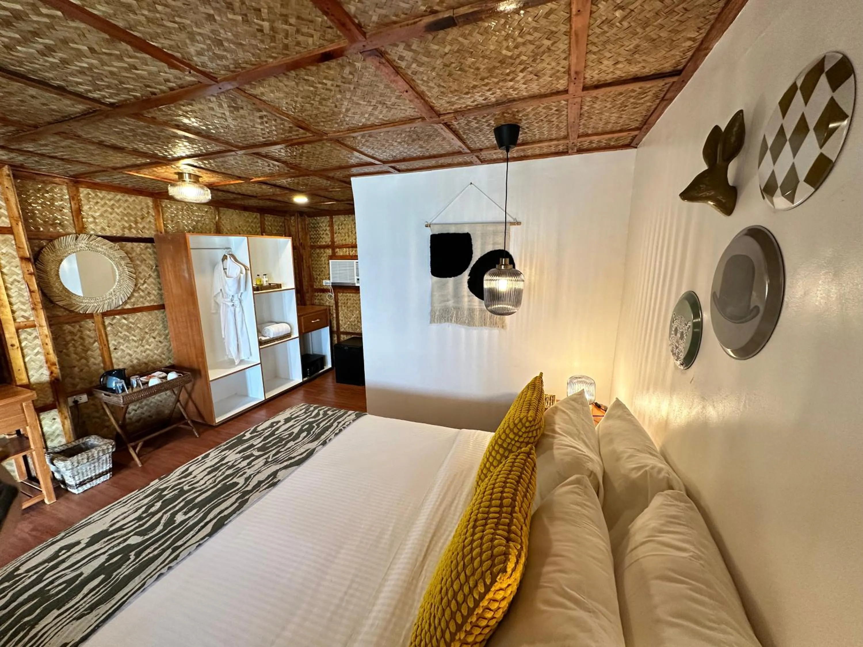 Bed in Beach Huts El Nido