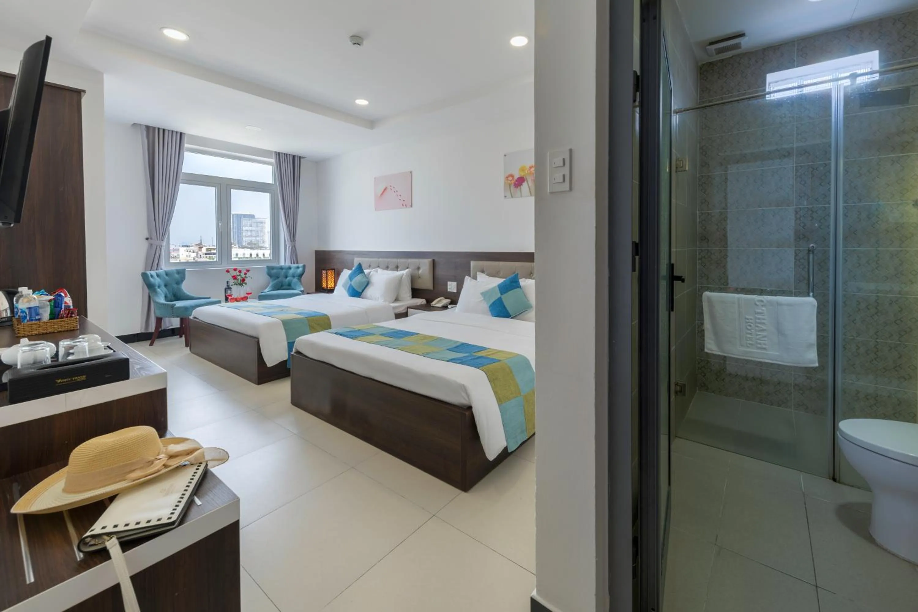 Shower, Bed in Phuc Thanh Luxury Hotel by THG