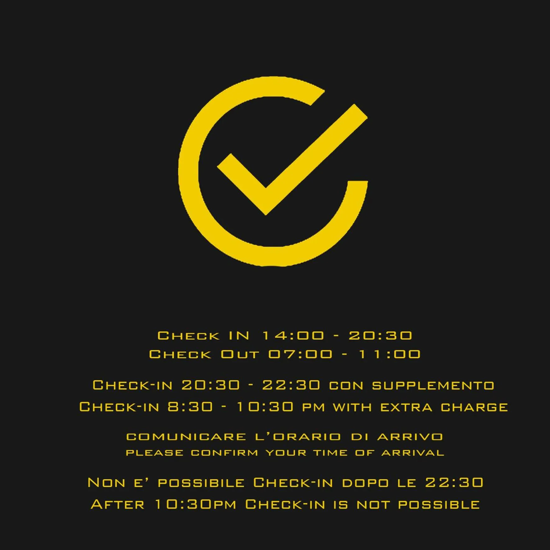 Logo/Certificate/Sign in Tufo Giallo Rooms