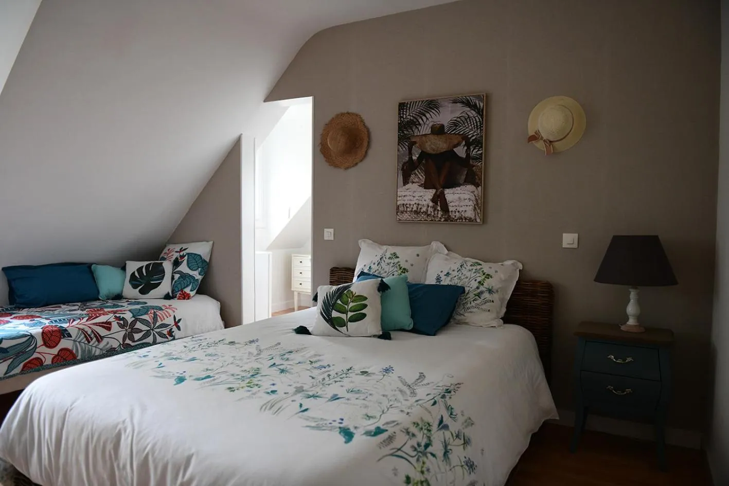 Bedroom, Bed in Aux portes de Pornichet, Chambres d'hôtes Ty'Sacha