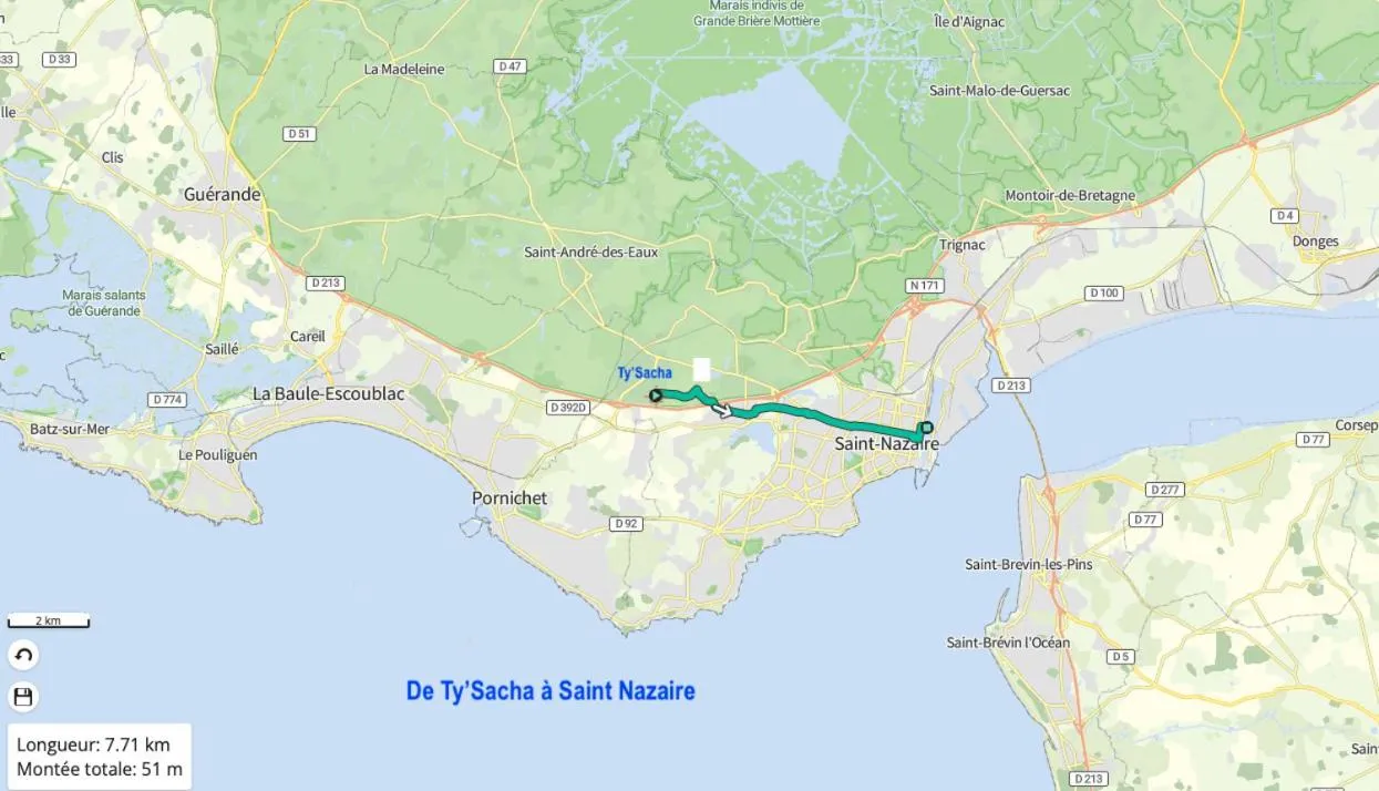 Cycling in Aux portes de Pornichet, Chambres d'hôtes Ty'Sacha