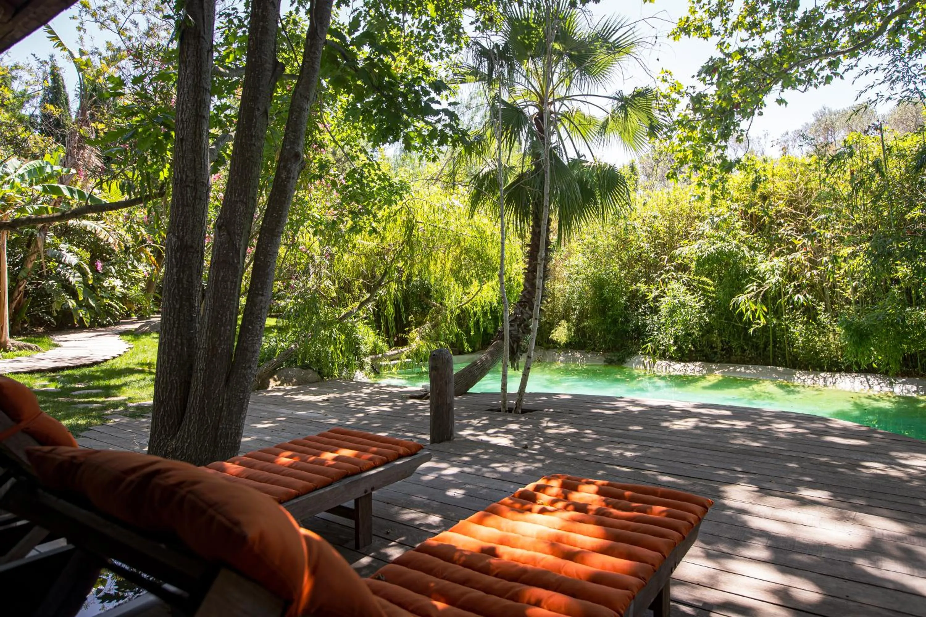 Garden view in Domaine Les Mésanges