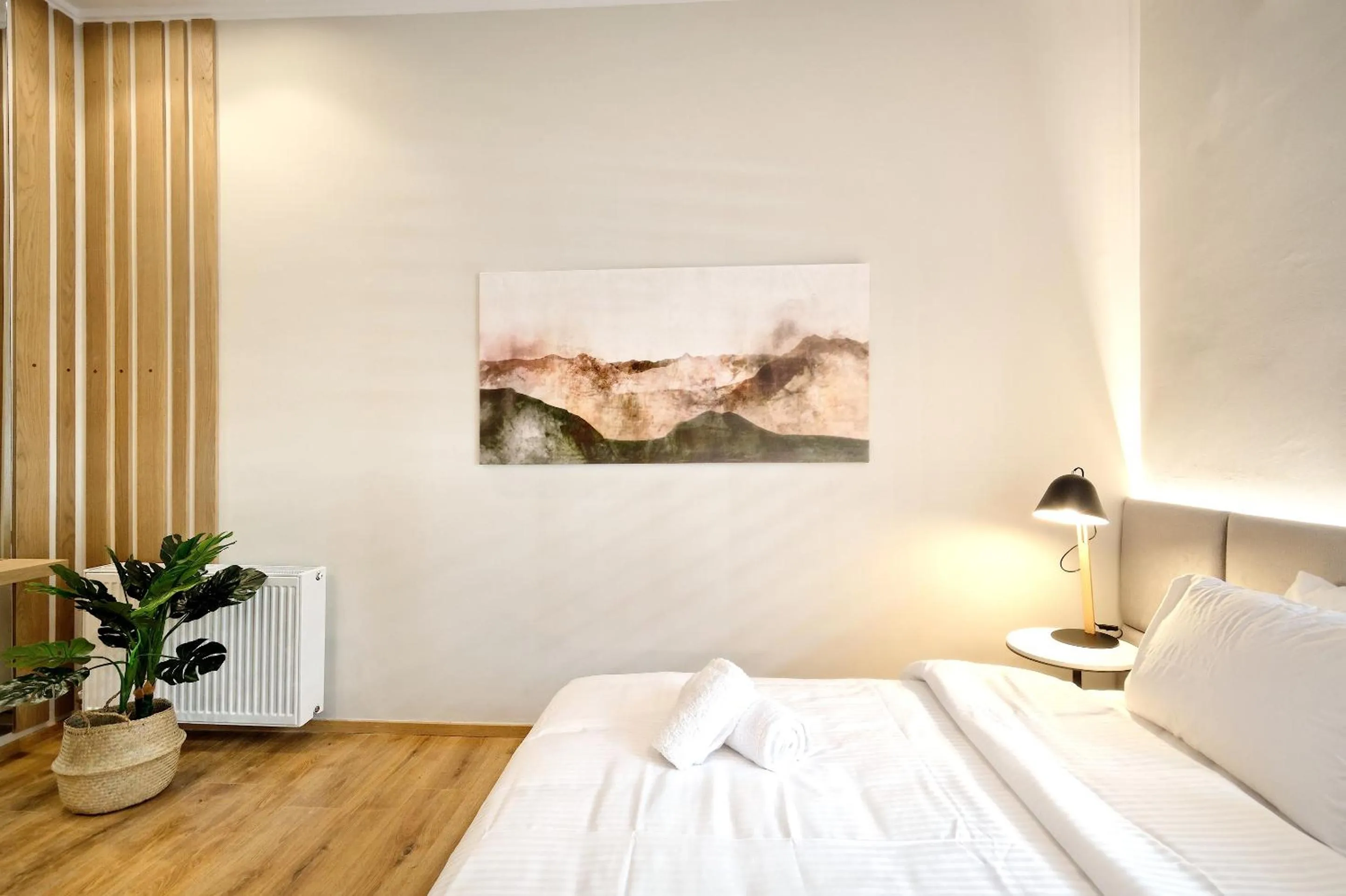 Bed in The Flirty Athens apartment