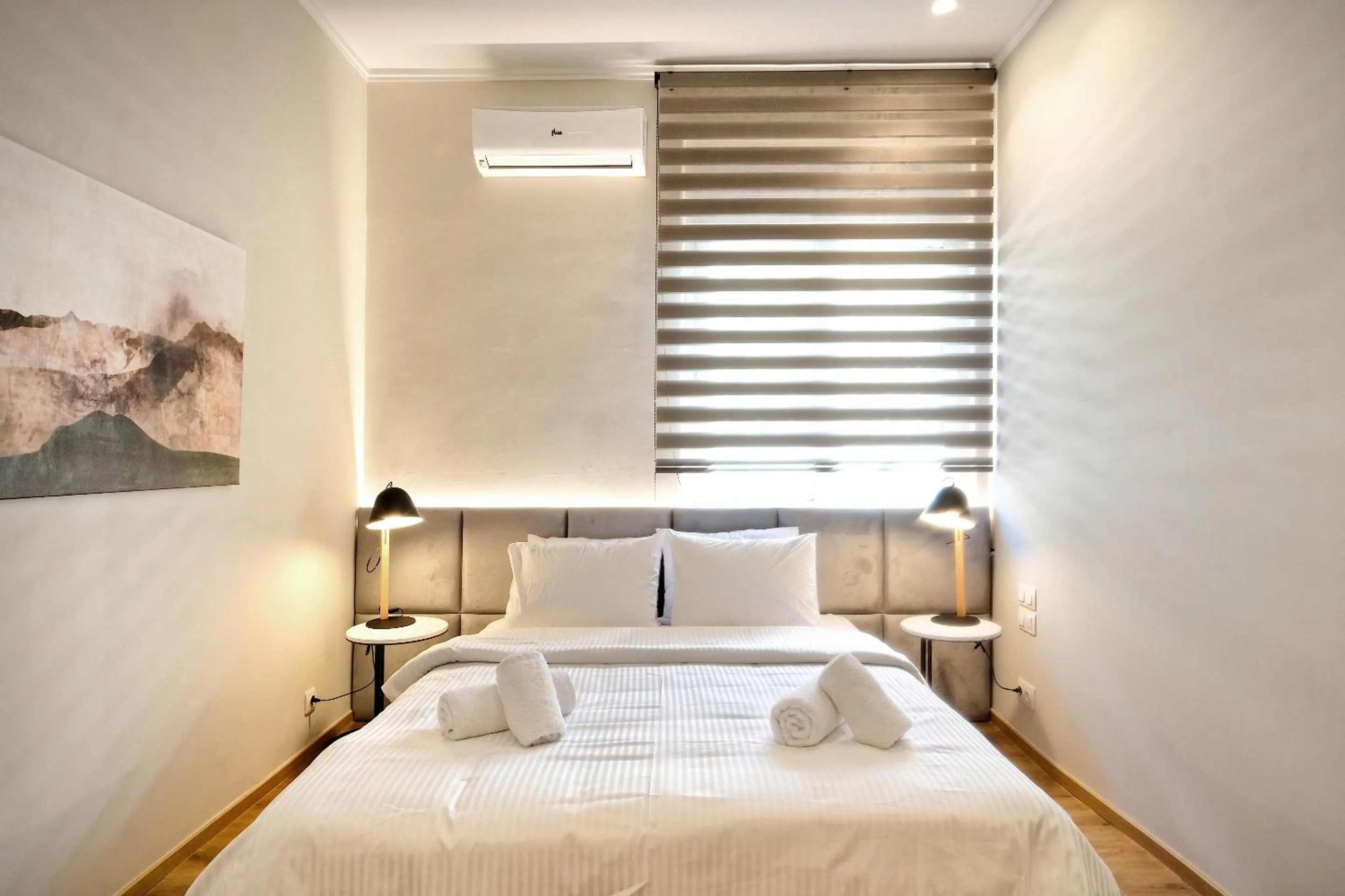 Bed in The Flirty Athens apartment