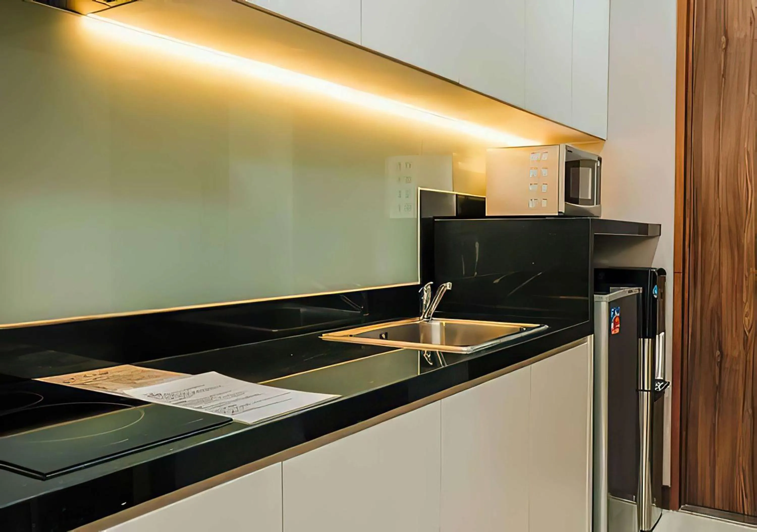 Kitchen or kitchenette in Le Premier Hotel Deltamas