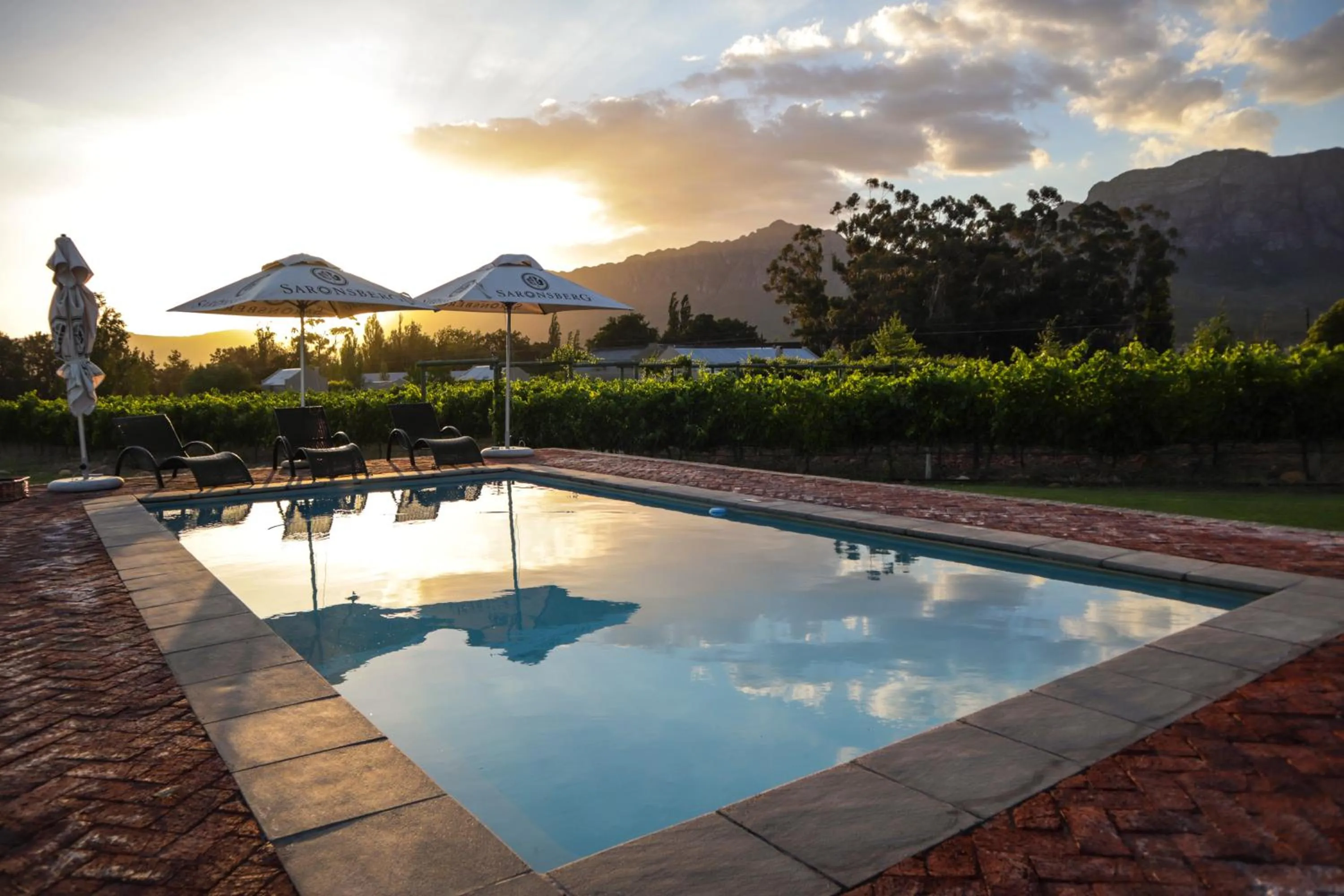 Swimming pool in Saronsberg Vineyard Cottages