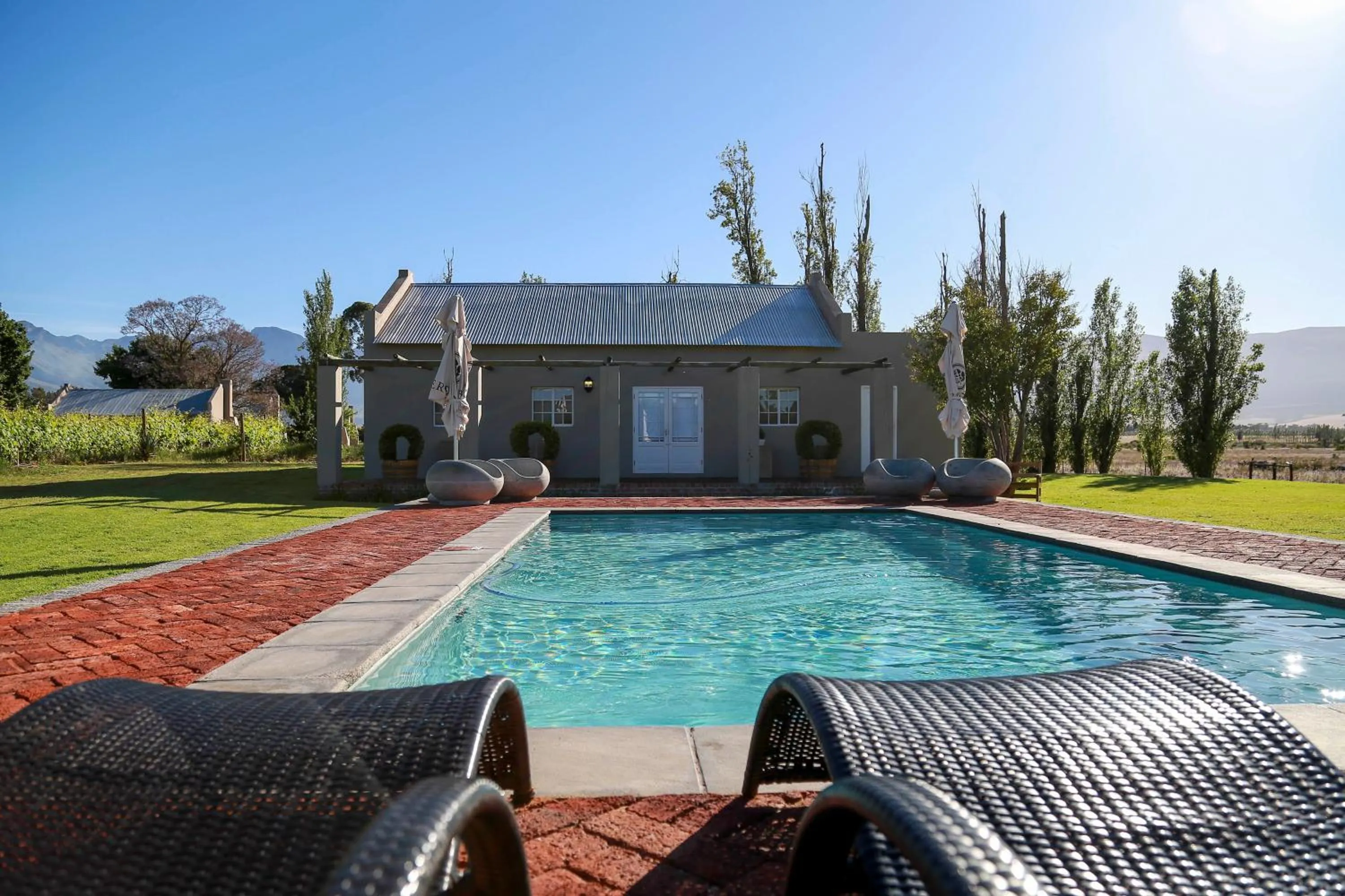 Swimming pool in Saronsberg Vineyard Cottages
