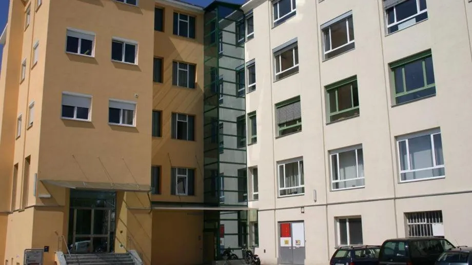 Facade/entrance in Workbase Hostel