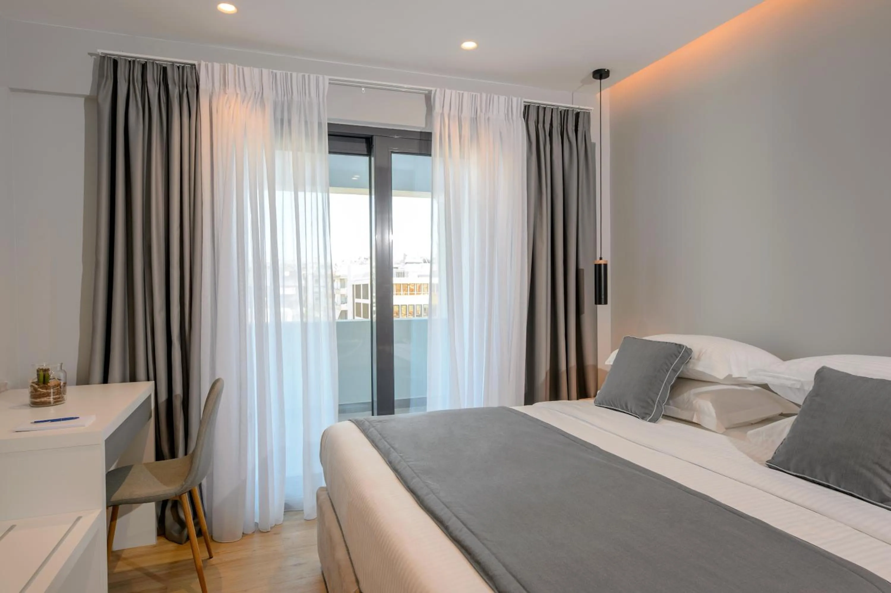 Bedroom, Bed in The Convo Syngrou Apartments