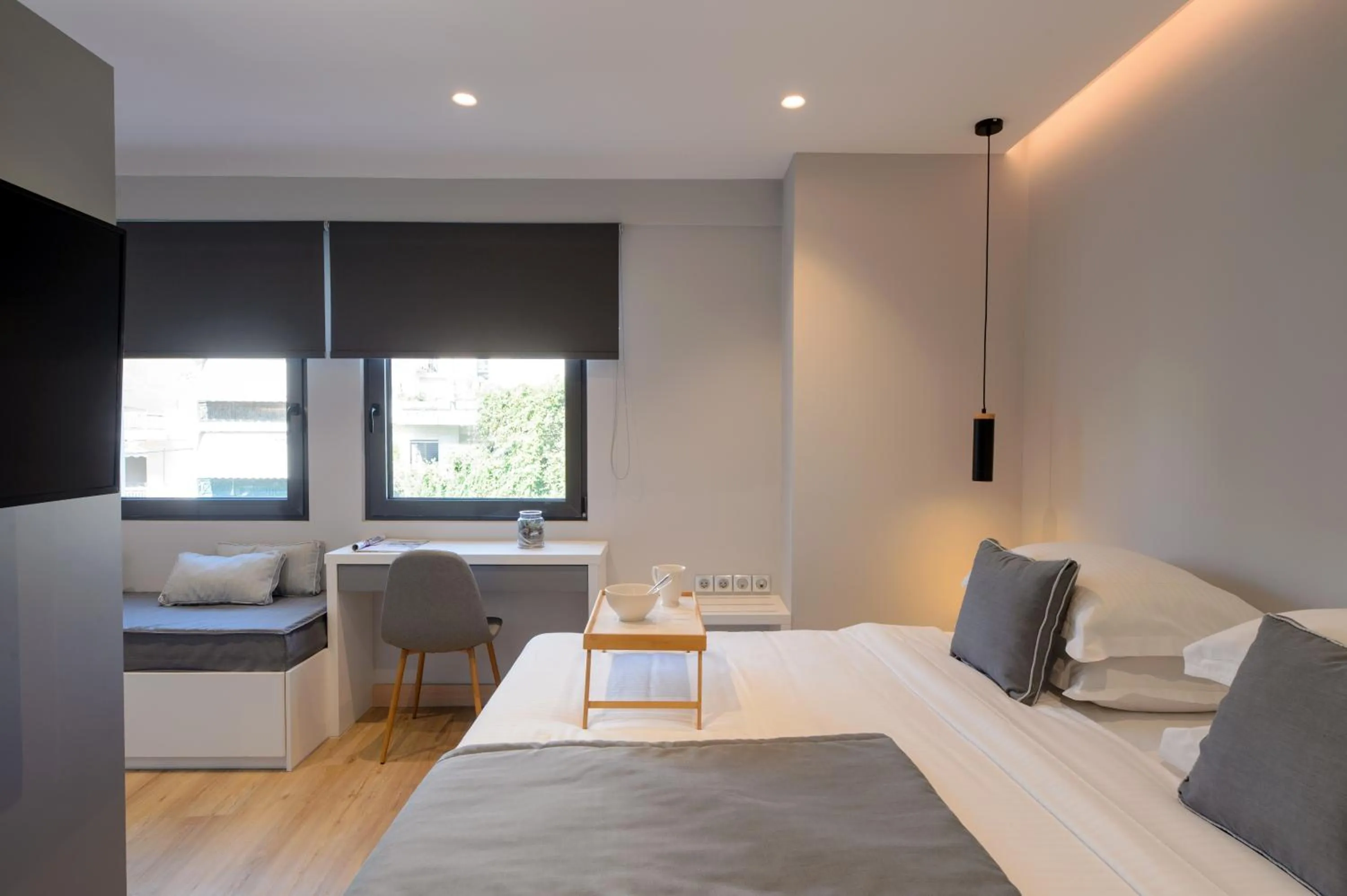 Photo of the whole room, Bed in The Convo Syngrou Apartments