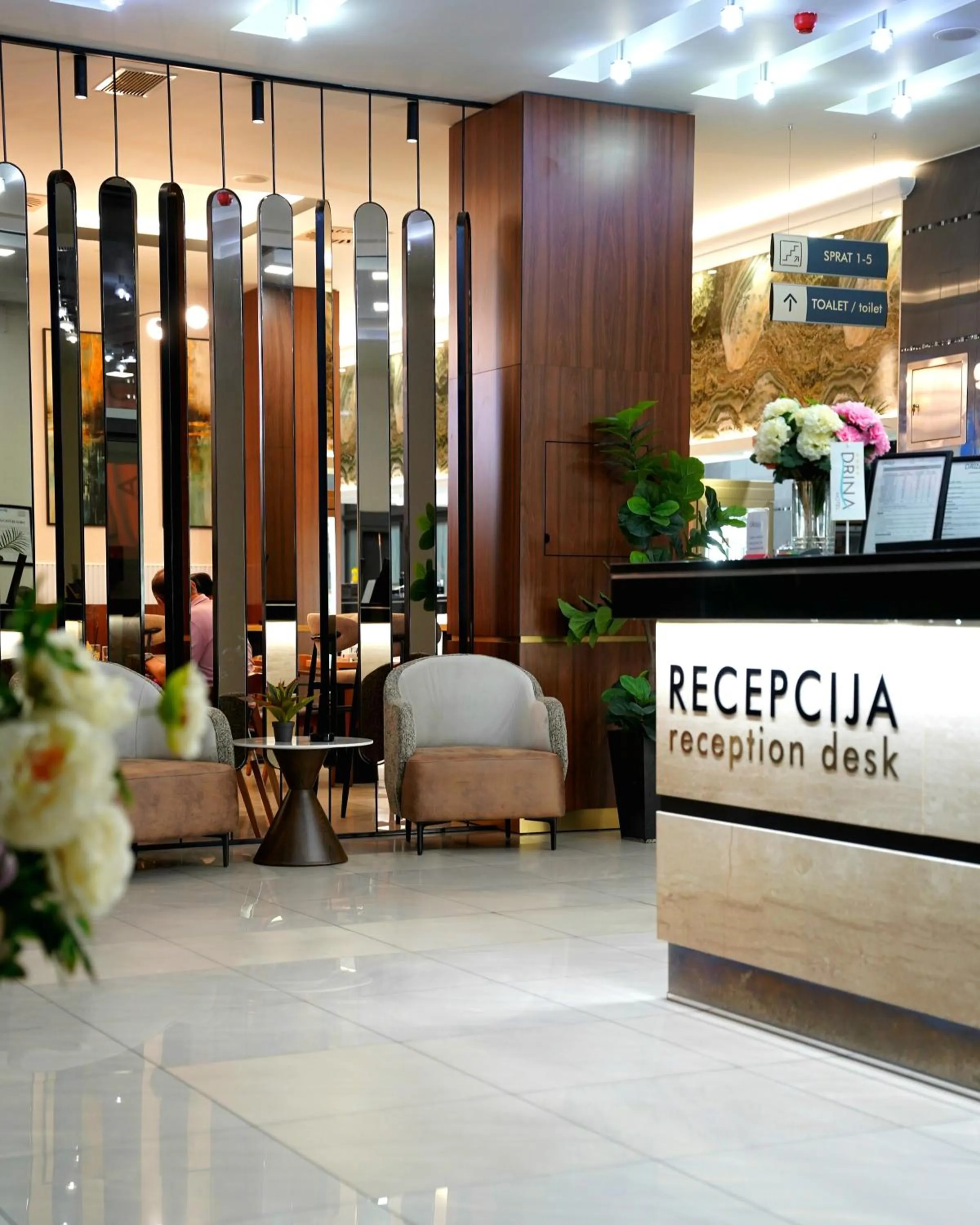 Lobby or reception in Drina Hotel
